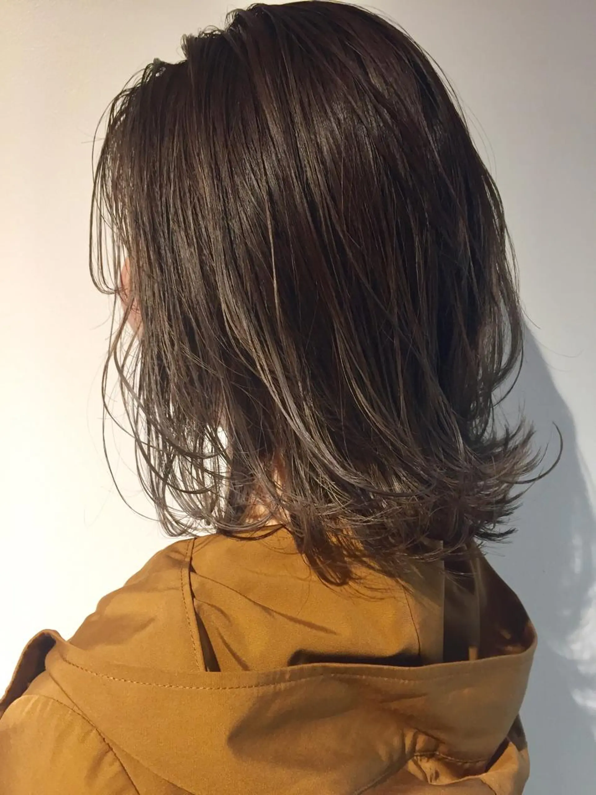 ミディアム ハイライト カット ヘアカラー トリートメント 所渉/韓国レイヤー /ウルフカットのヘアスタイル