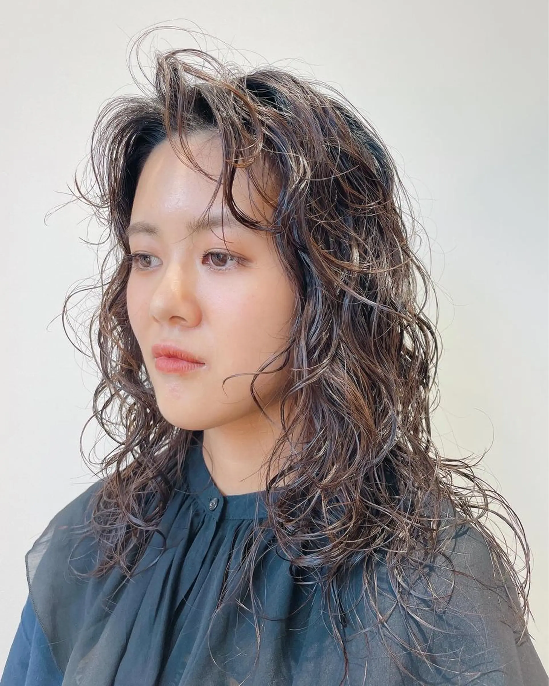 セミロング セミロングパーマ コクブ アキヨのヘアスタイル
