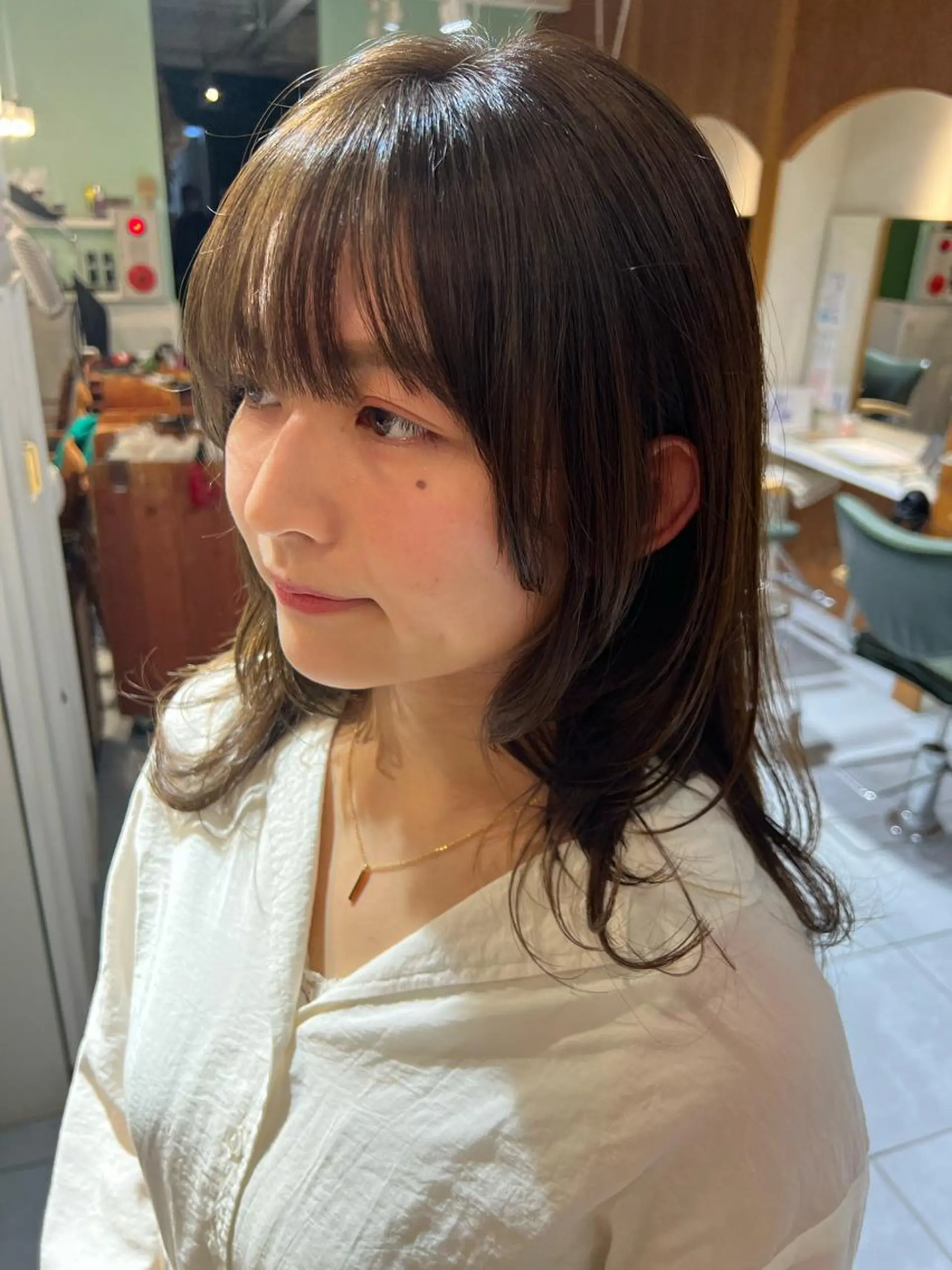 セミロング カラー パーマ ヘアアレンジ 🌷山田 有友名🌷のヘアスタイル