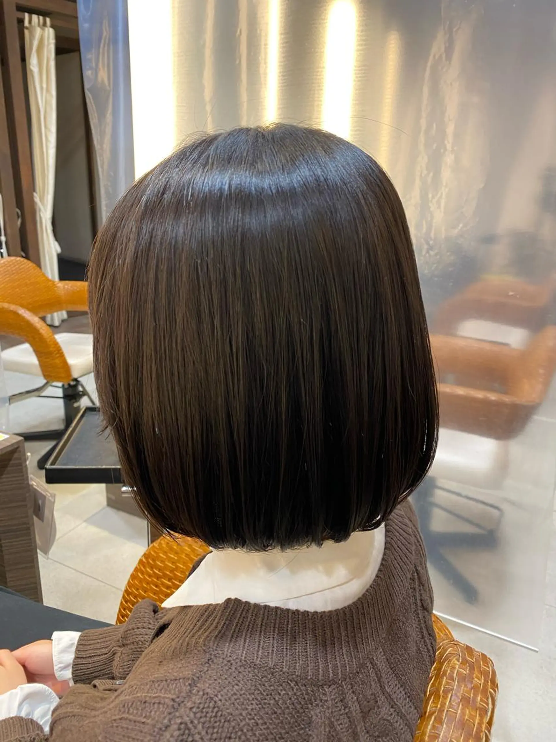 ミディアム カット 縮毛矯正 トリートメント 髪質改善 阿部のヘアスタイル