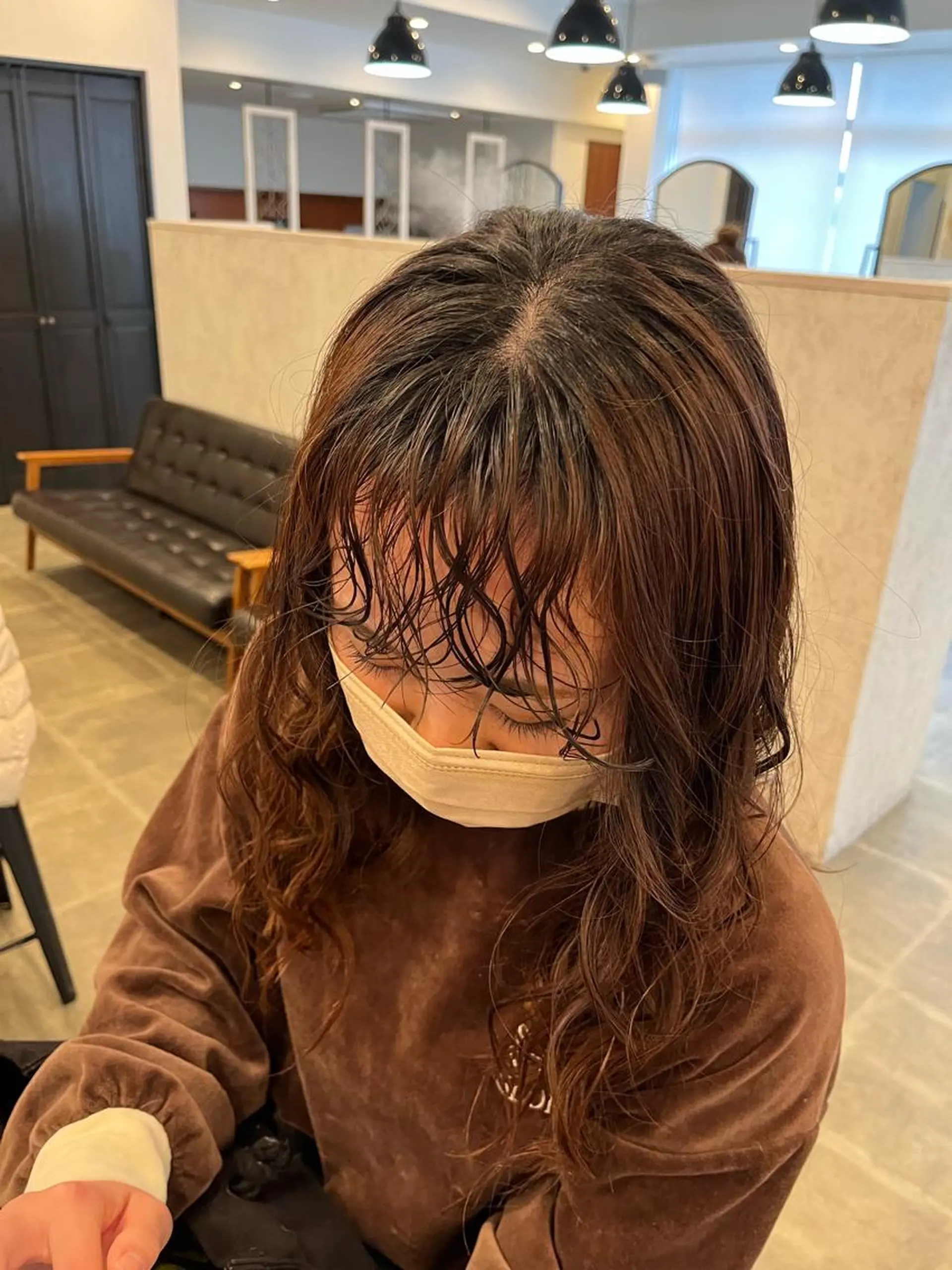 パーマ 松本 玲菜のヘアスタイル