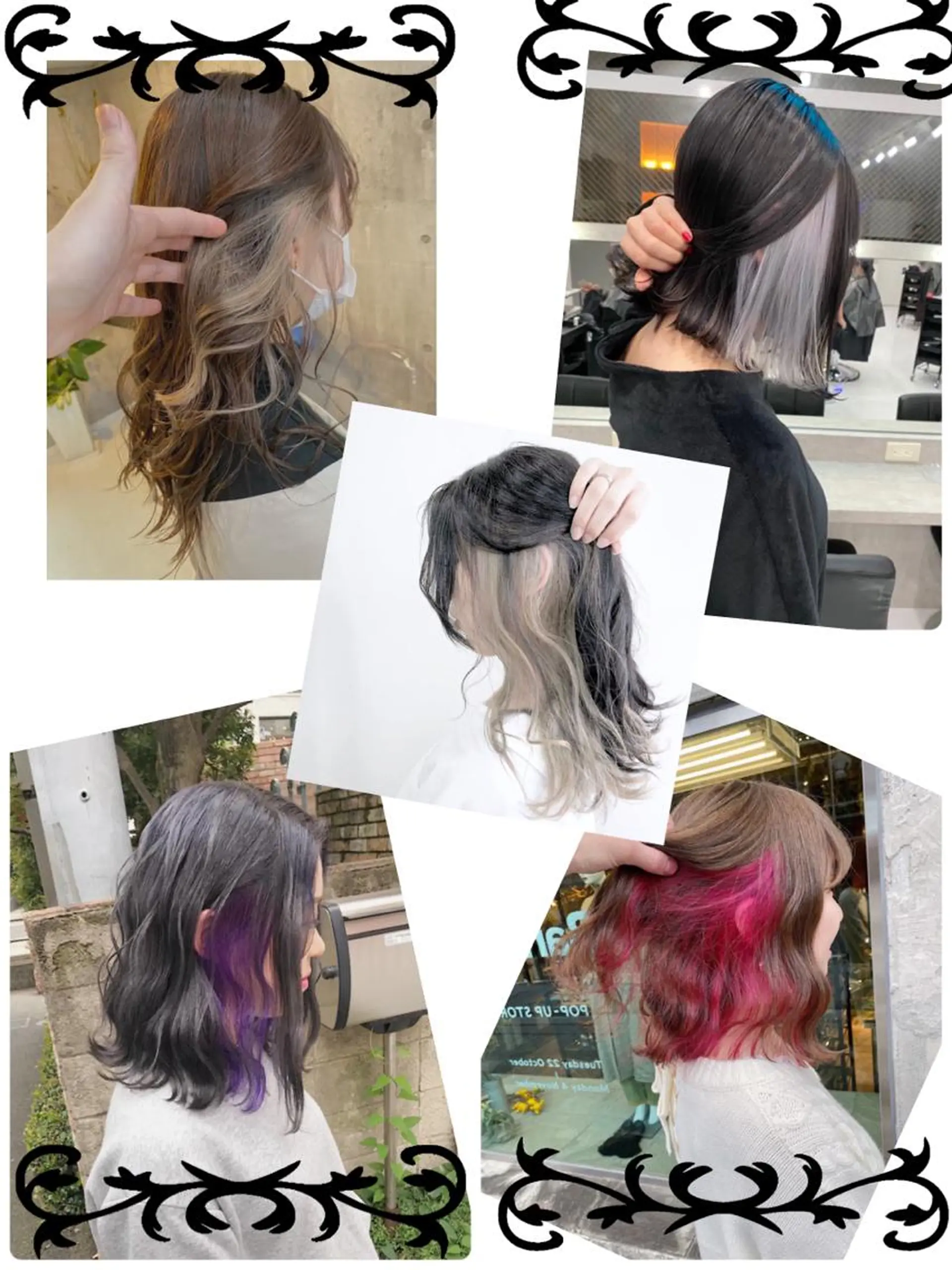 セミロング カラー インナーカラー カット ヘアカラー トリートメント カラー🌈/カット /栄/misa👻のヘアスタイル