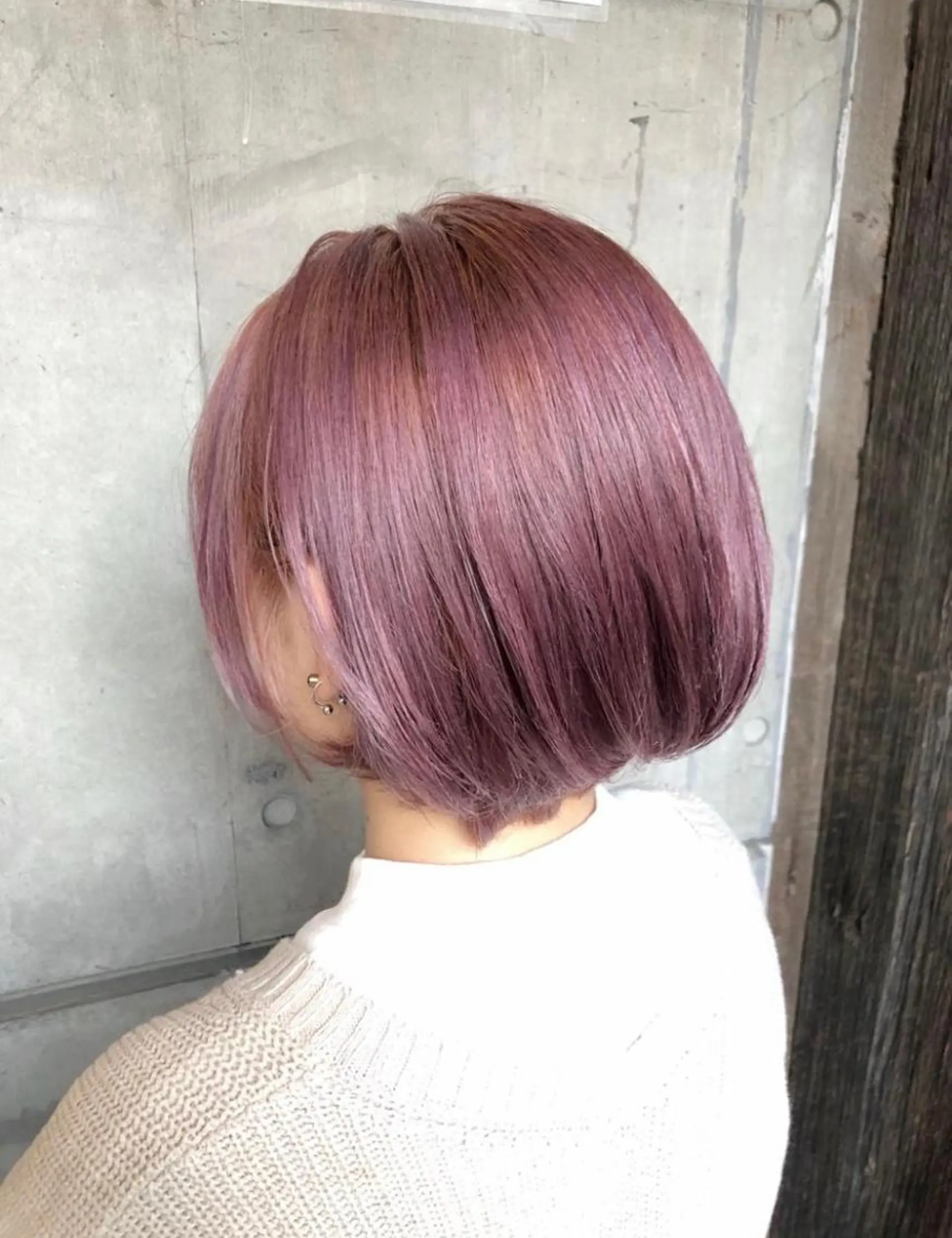 ショート カラー ブリーチ ラベンダーカラー ピンクカラー Kimura Miyukiのマツエク・マツパデザイン