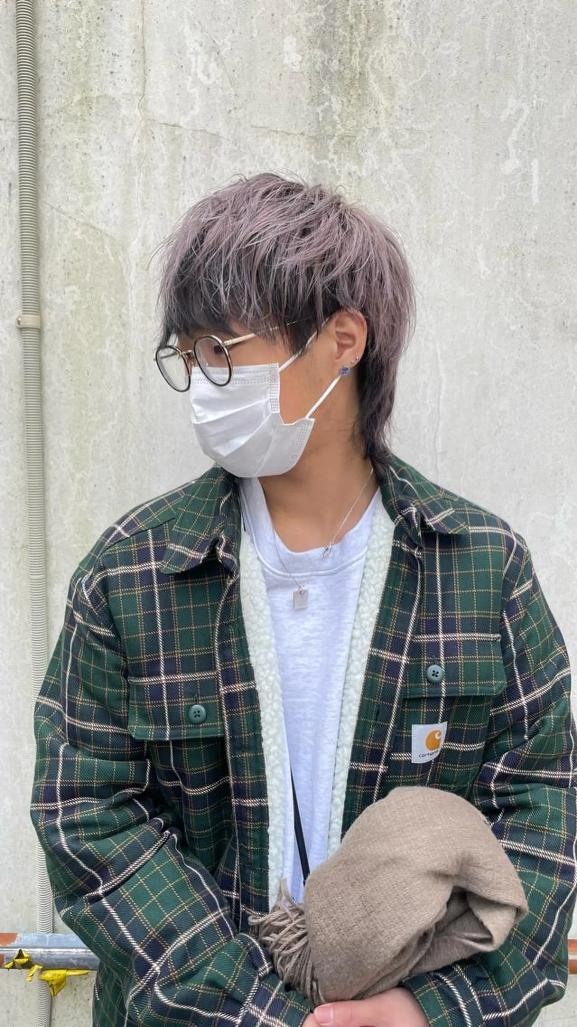 ショート カラー メンズ ミストバング  フェイスフレーミング カット ヘアカラー トリートメント ヘアセット ハイトーン/ウルフ /レイヤー/坂野幸伸のヘアスタイル