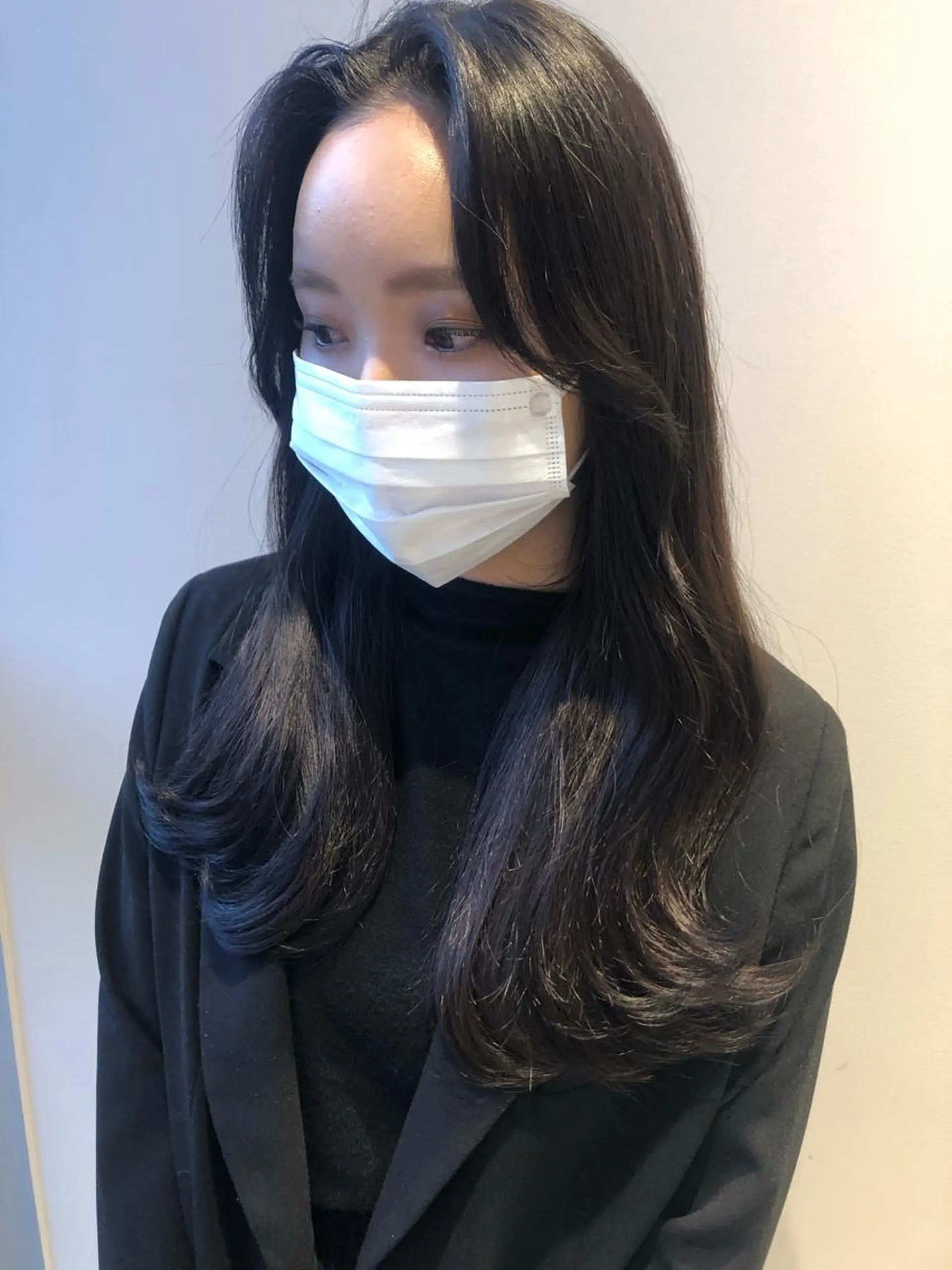 ロング 韓国風ヘア レイヤーカット ❤︎︎韓国ヘア❤︎︎ 𝑺𝒉𝒊𝒉𝒐のヘアスタイル