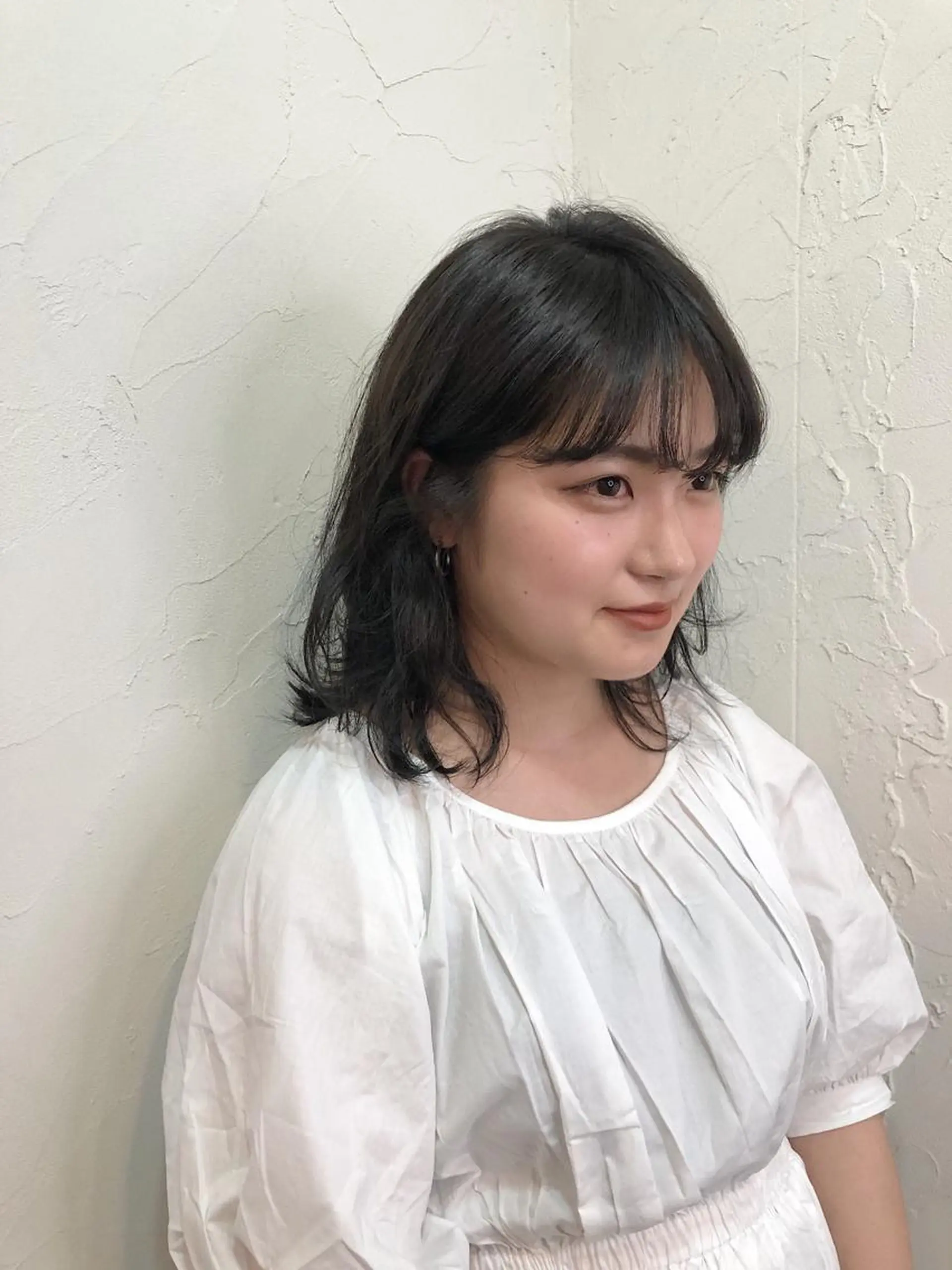 ミディアム カラー 久力琴音''透明感 カラー''アレンジのヘアスタイル