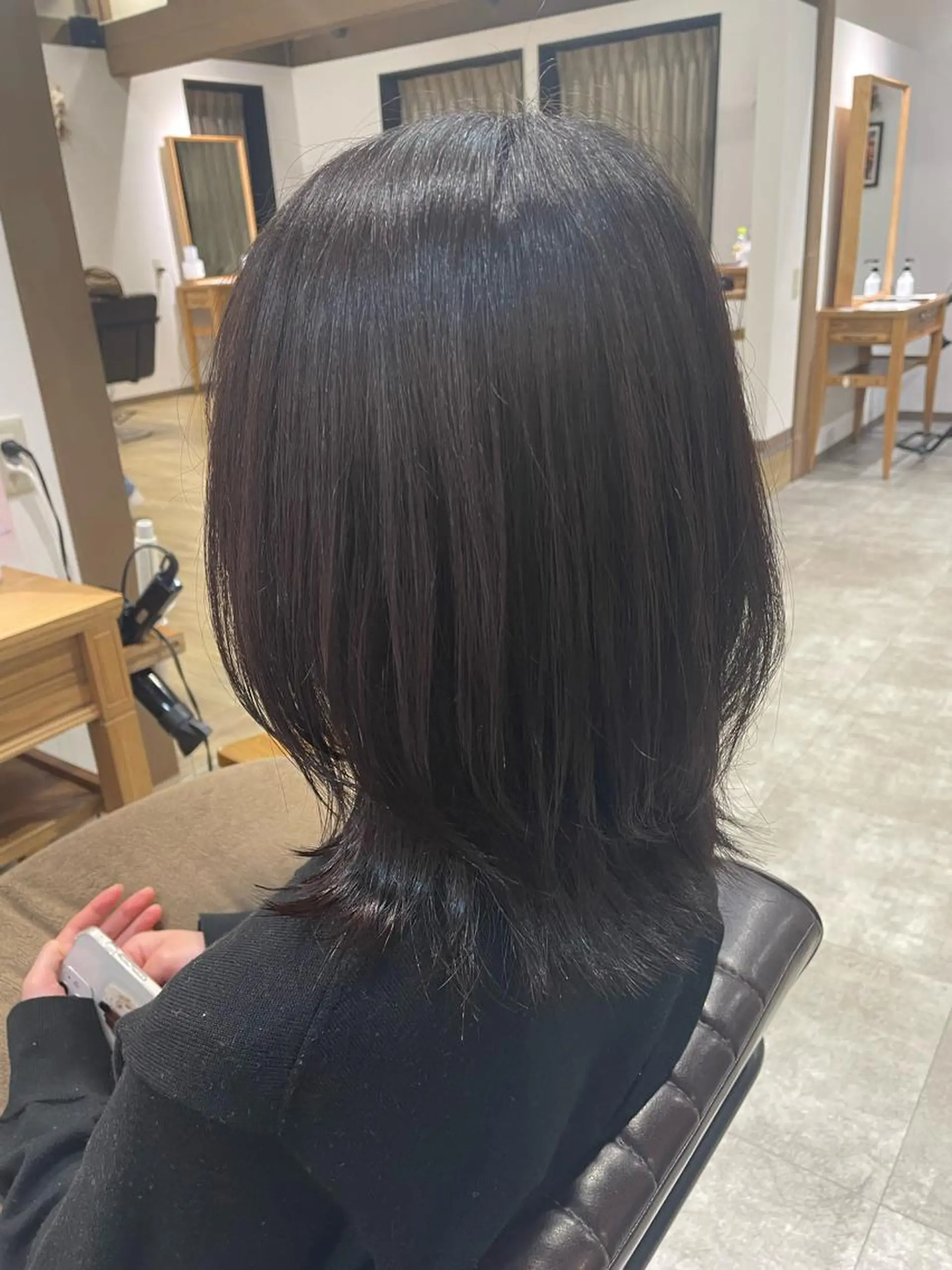 ミディアム カット ヘアカラー トリートメント 木村 真知子のヘアスタイル