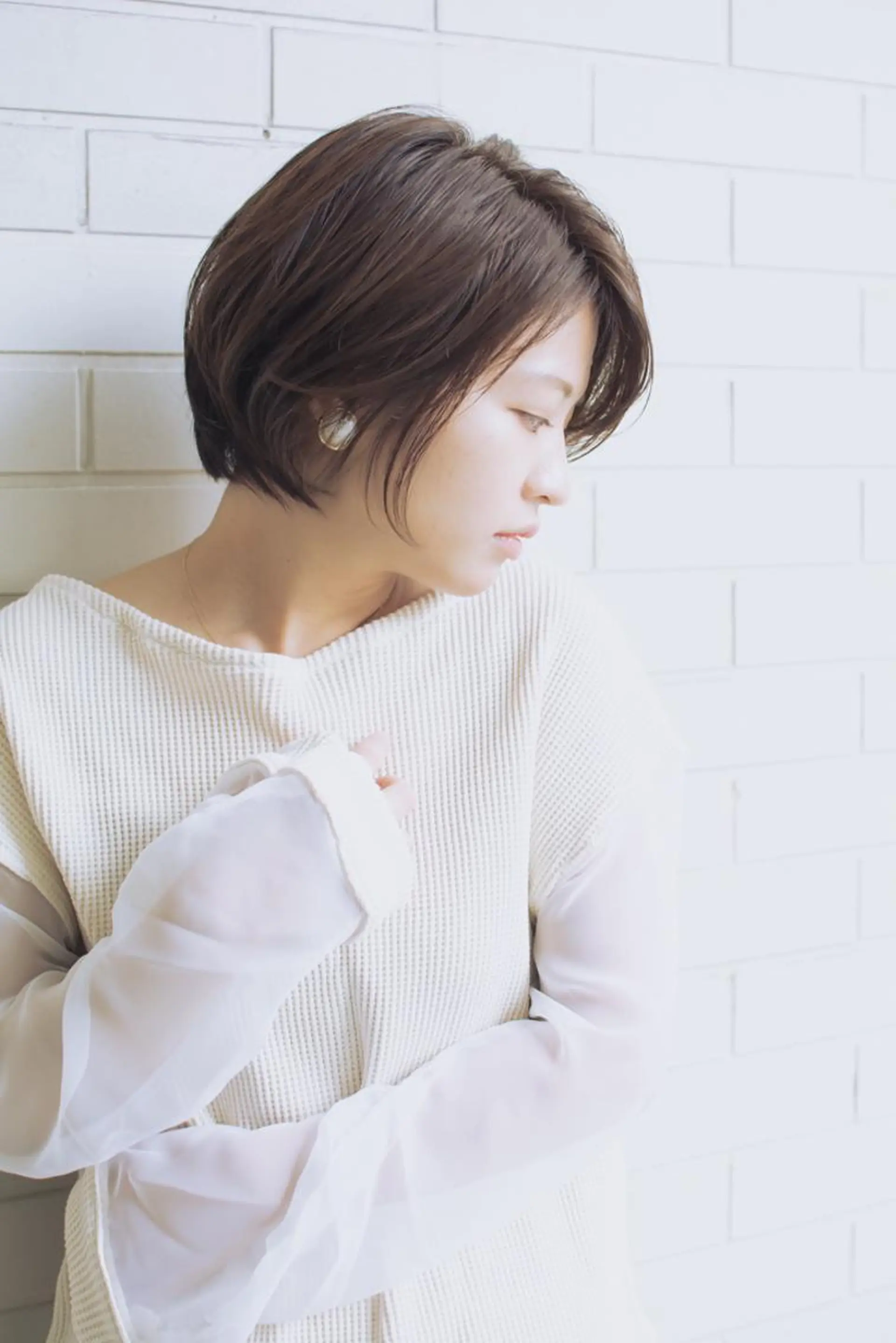 ショート カラー ショートボブ ベージュカラー ブルーカラー ブルージュ グレージュ 撮影モデル 斉藤 正敏のその他イメージ