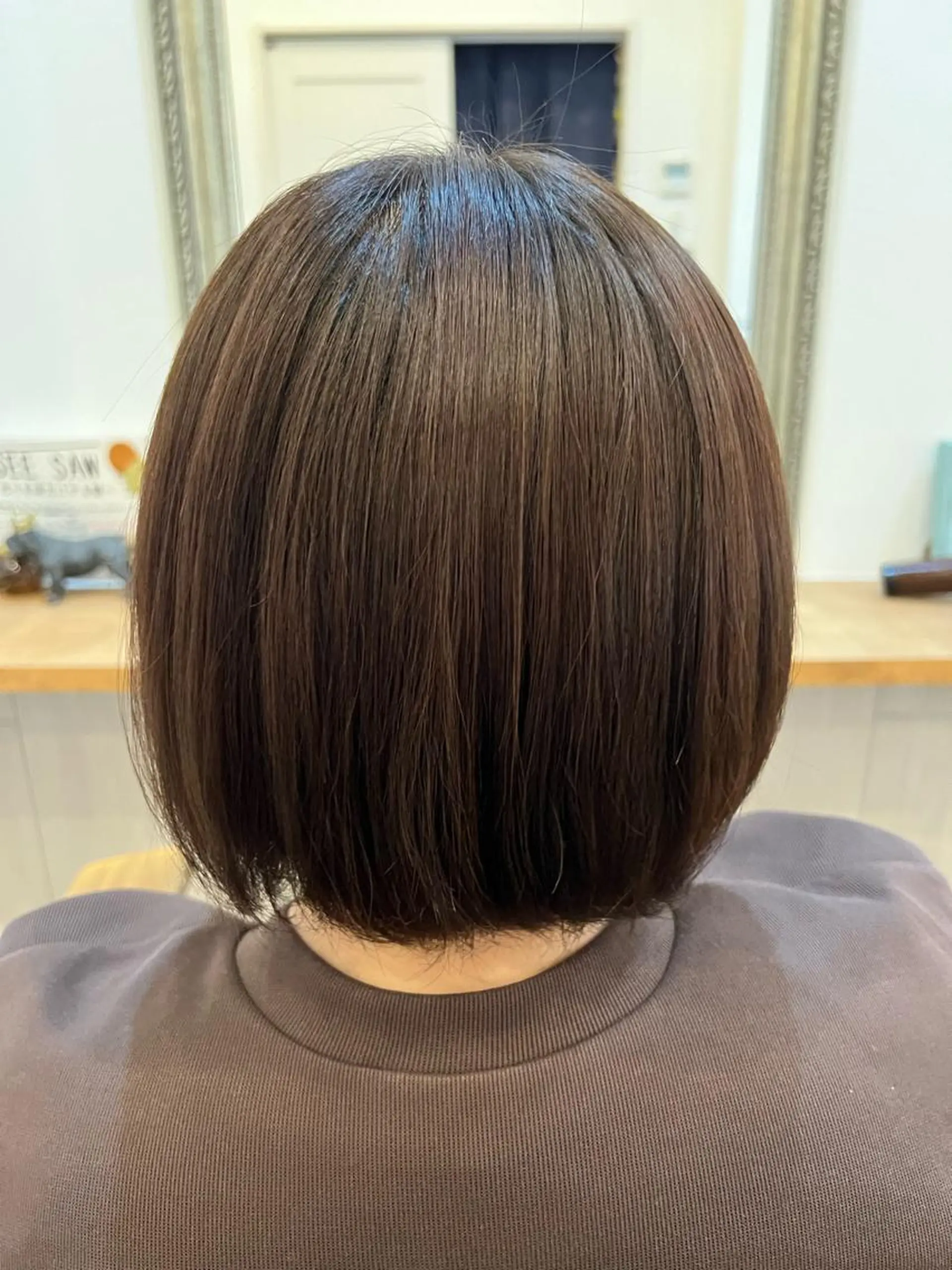 ショート カラー ブラウンカラー オリーブブラウン 🐰ハイトーンカラー 畠山　渡🐰のヘアスタイル