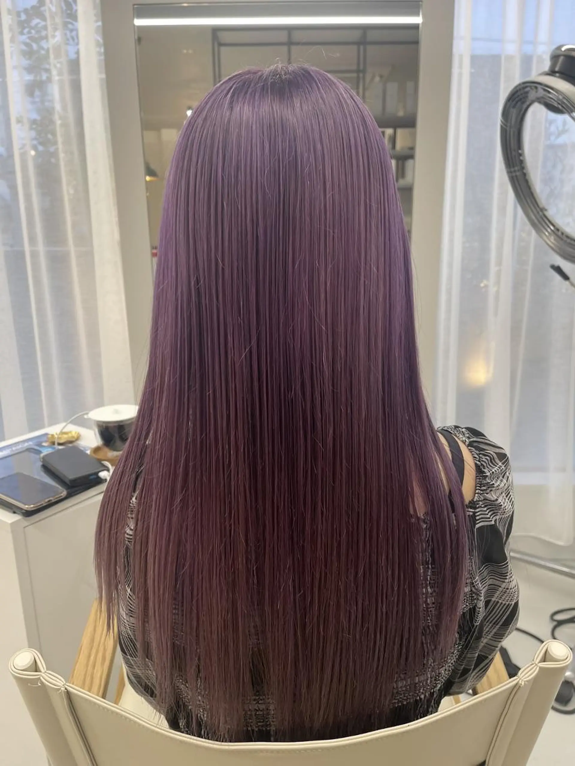 ロング カラー ヘアカラー yuto /ブリーチ /艶カラー/縮毛矯正のヘアスタイル