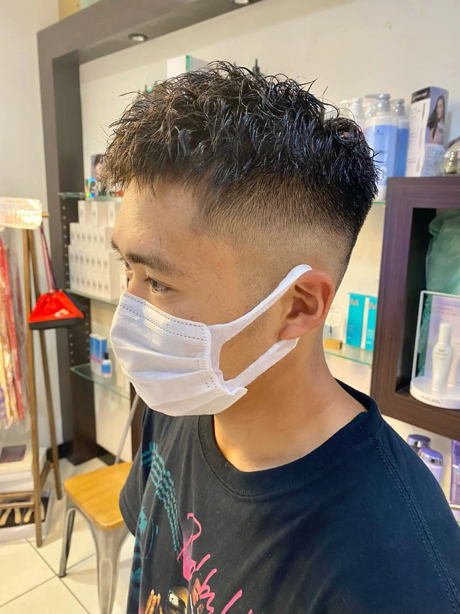 パーマ メンズ カット 酸スト/フェザー パーマ/三谷海斗のヘアスタイル