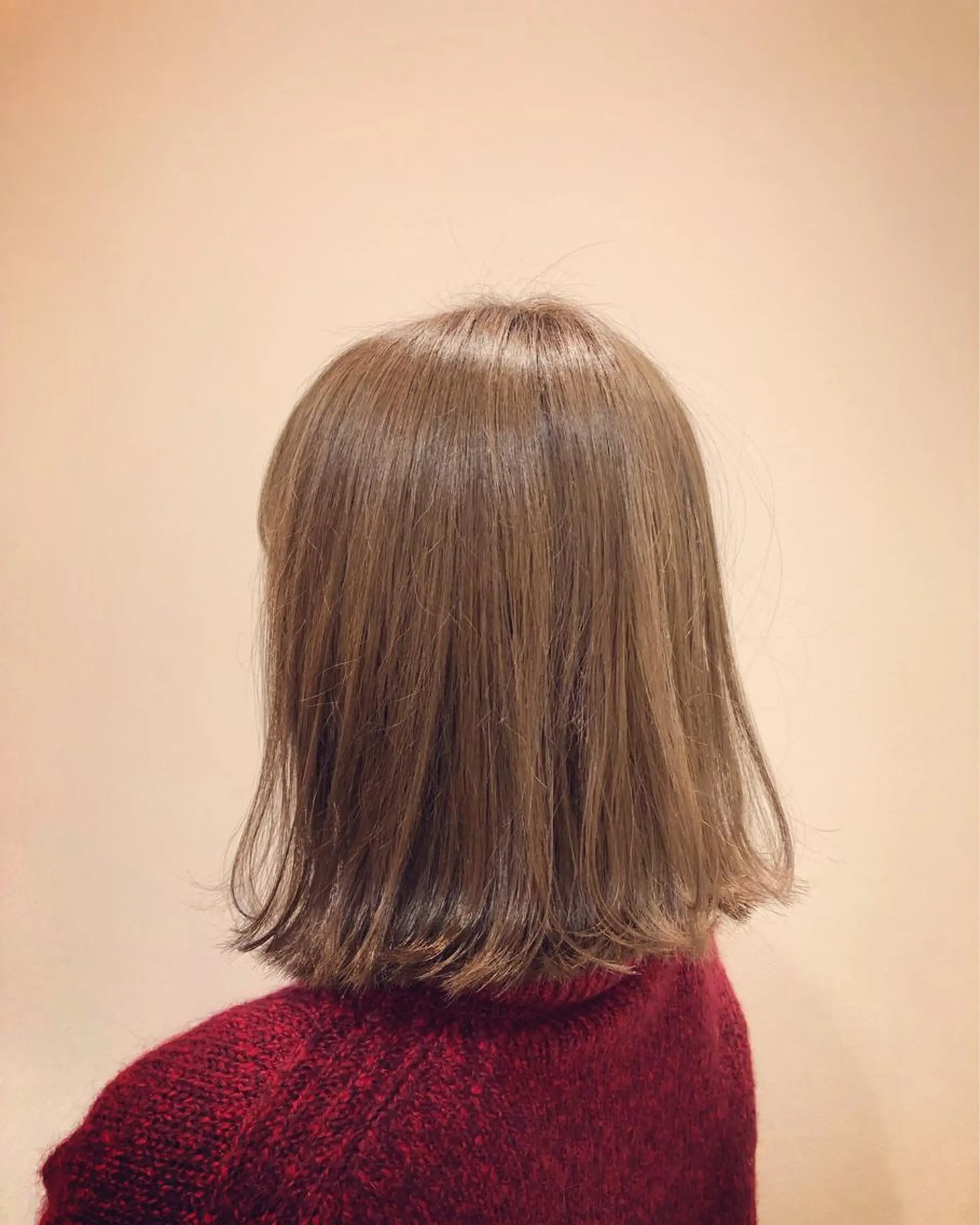 ミディアム カラー カット ヘアカラー トリートメント すみとも るなのヘアスタイル