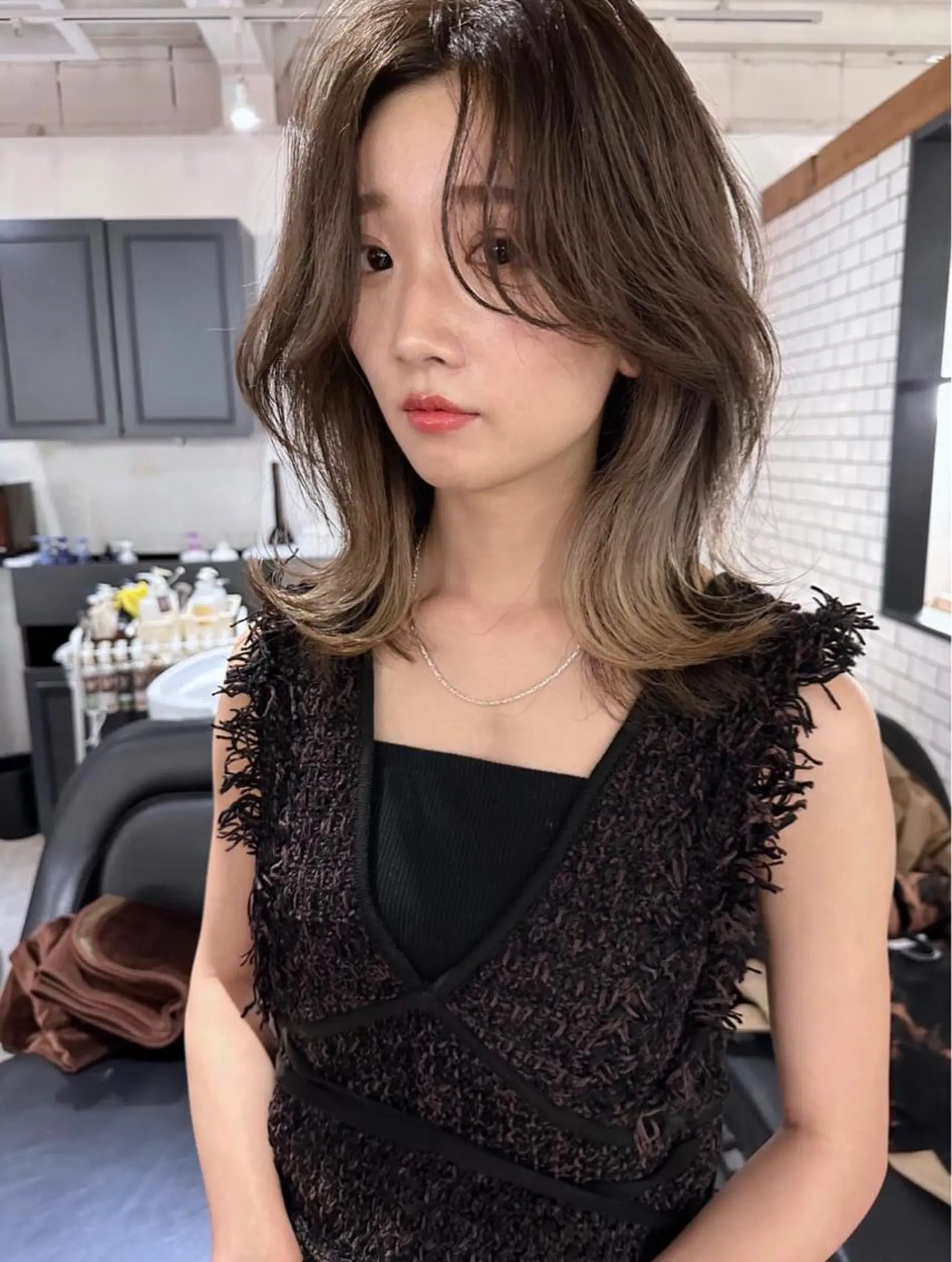 ロング カット ヘアカラー トリートメント 京都レイヤーカット/ 縮毛矯正/羽柴りくのヘアスタイル