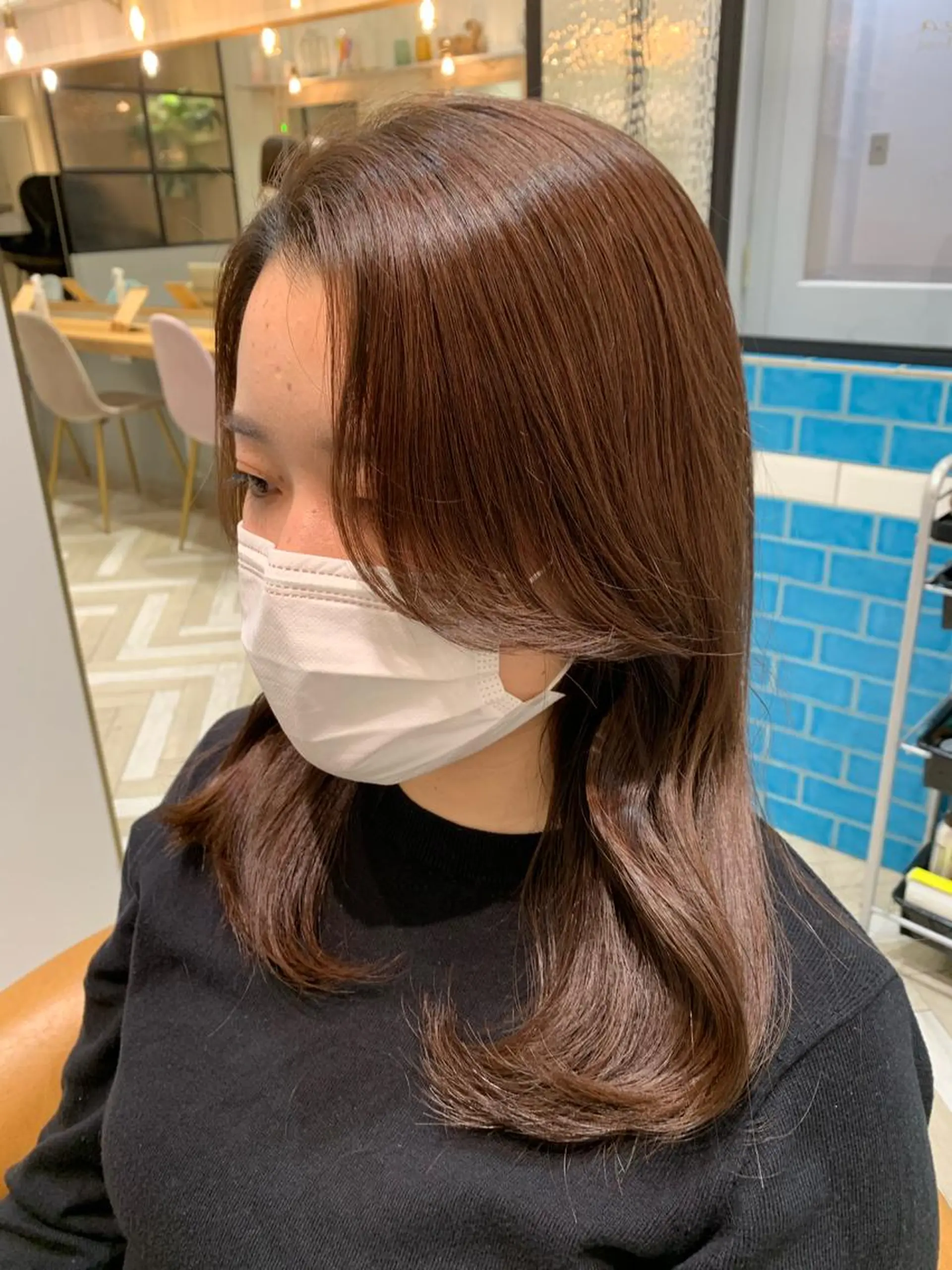 ミディアム くびれヘア 韓国風ヘア sajou【上野】所属・🩶艶髪ヘア/ 。。のヘアスタイル