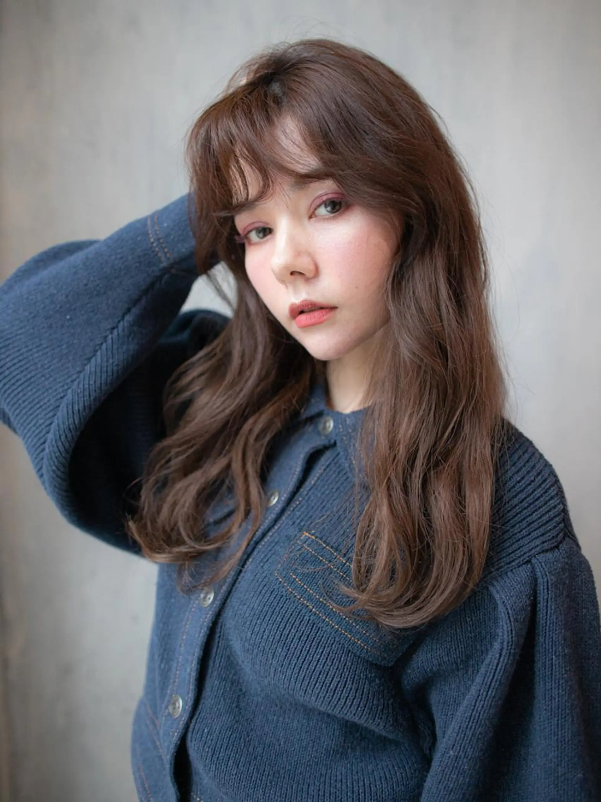 ミディアム カラー ヘアカラー くろだ ちはるのヘアスタイル