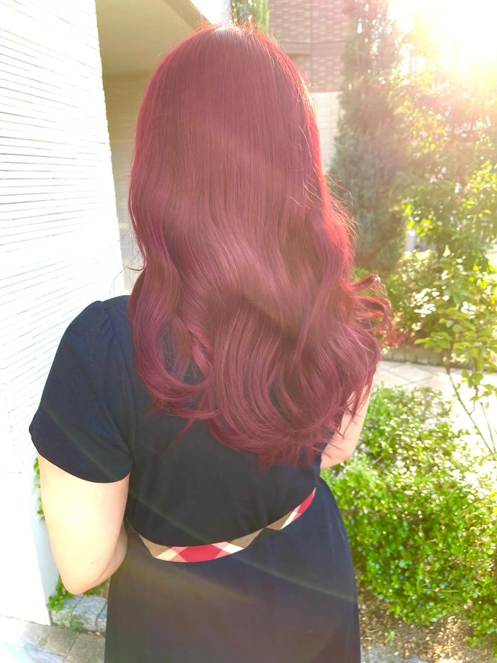 ロング カラー ブリーチ ブリーチなしカラー ピンクカラー 艶髪レイヤー上田 紗也🇰🇷💗のヘアスタイル