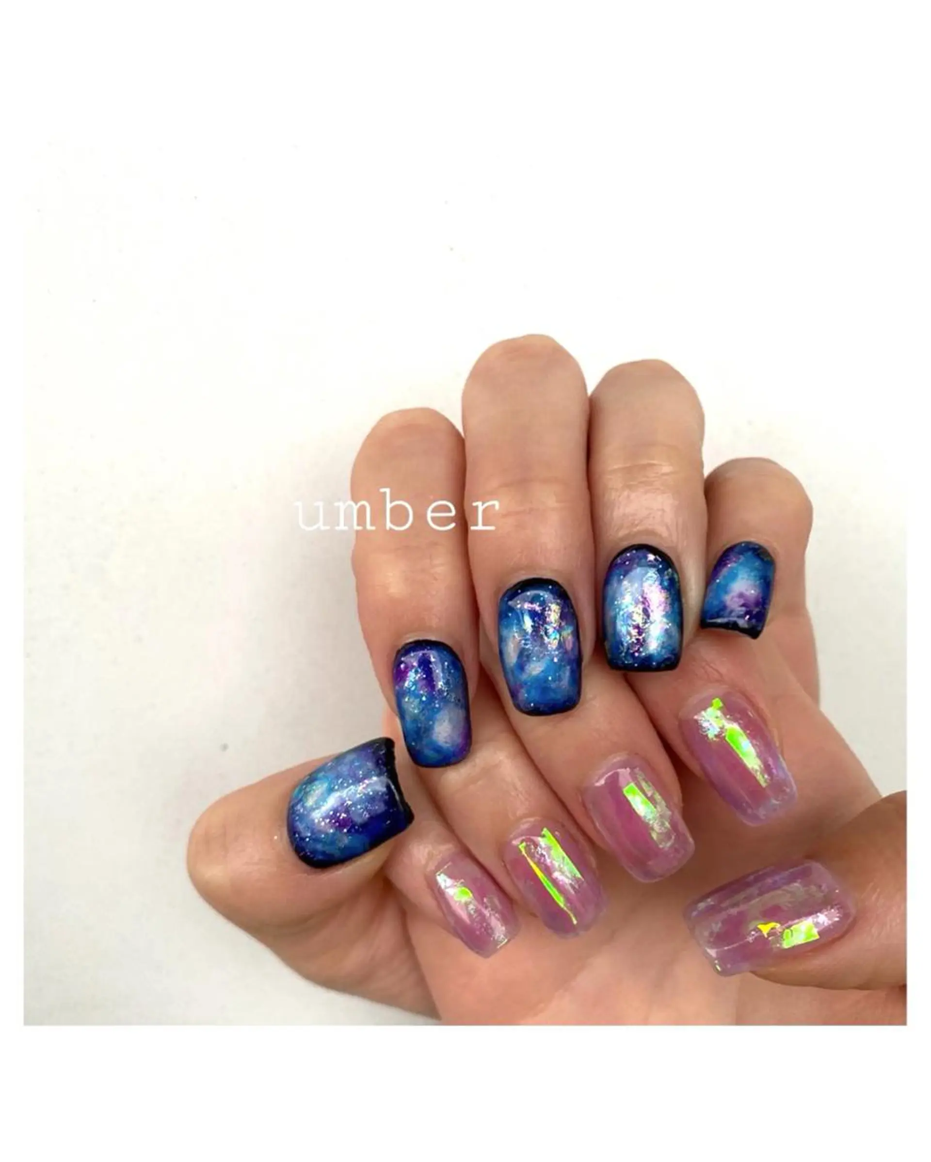 ネイル クリアネイル フラッシュネイル フットネイル フレンチネイル マグネットネイル ハンドネイル umber 三茶1分のネイルデザイン