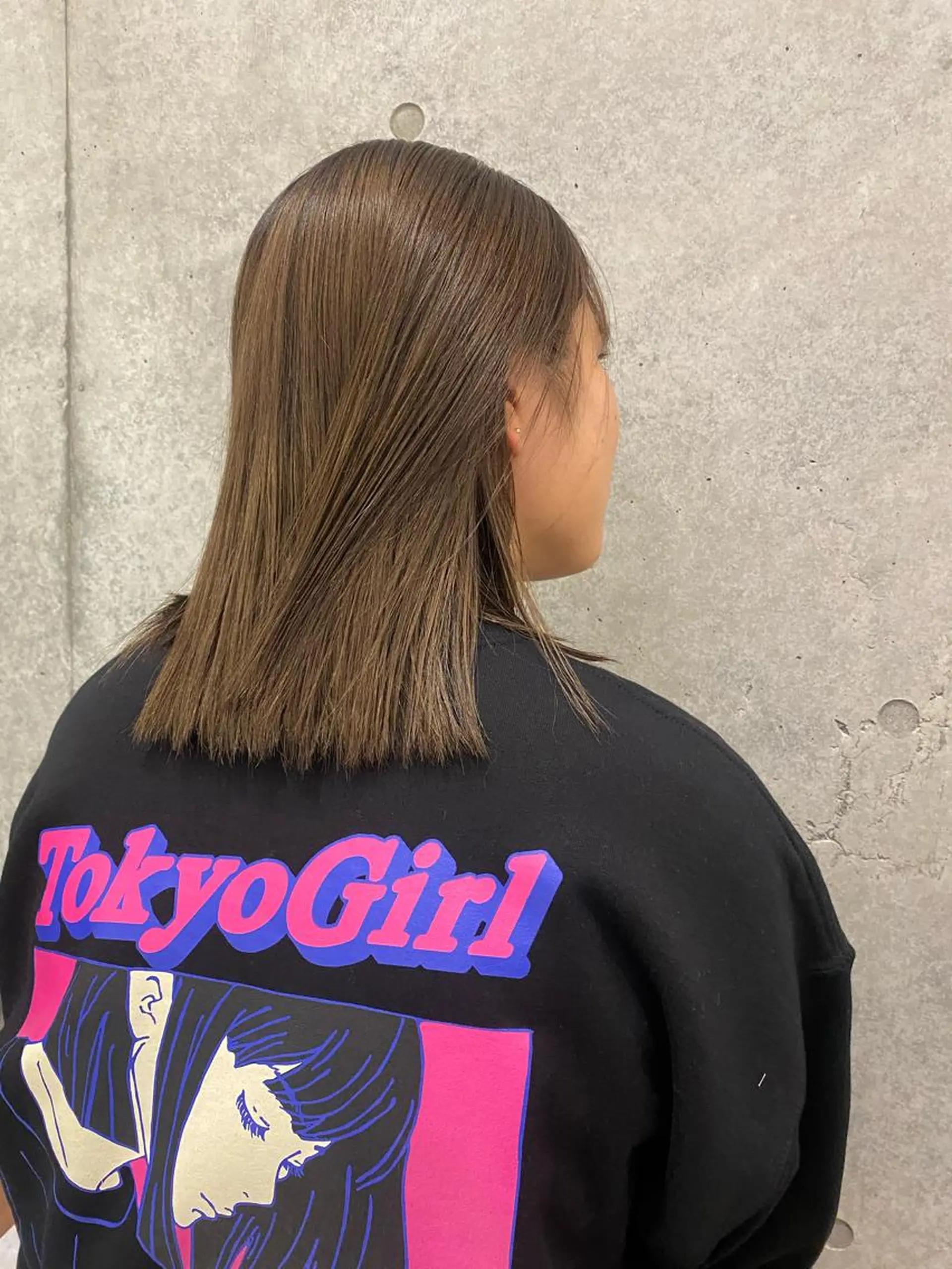 セミロング カラー ベージュカラー ブリーチ Miku /ブリーチ/ボブのヘアスタイル