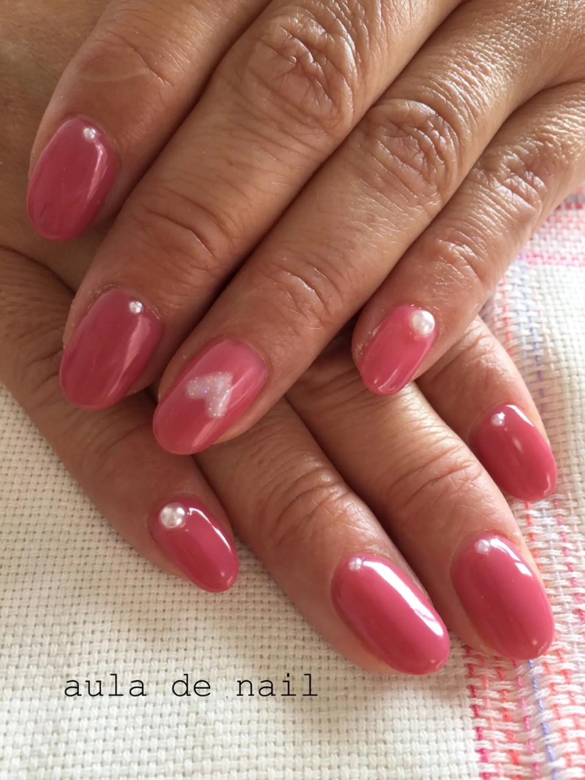 ネイル ジェルネイル ピンク auladenail アウラデネイルのネイルデザイン