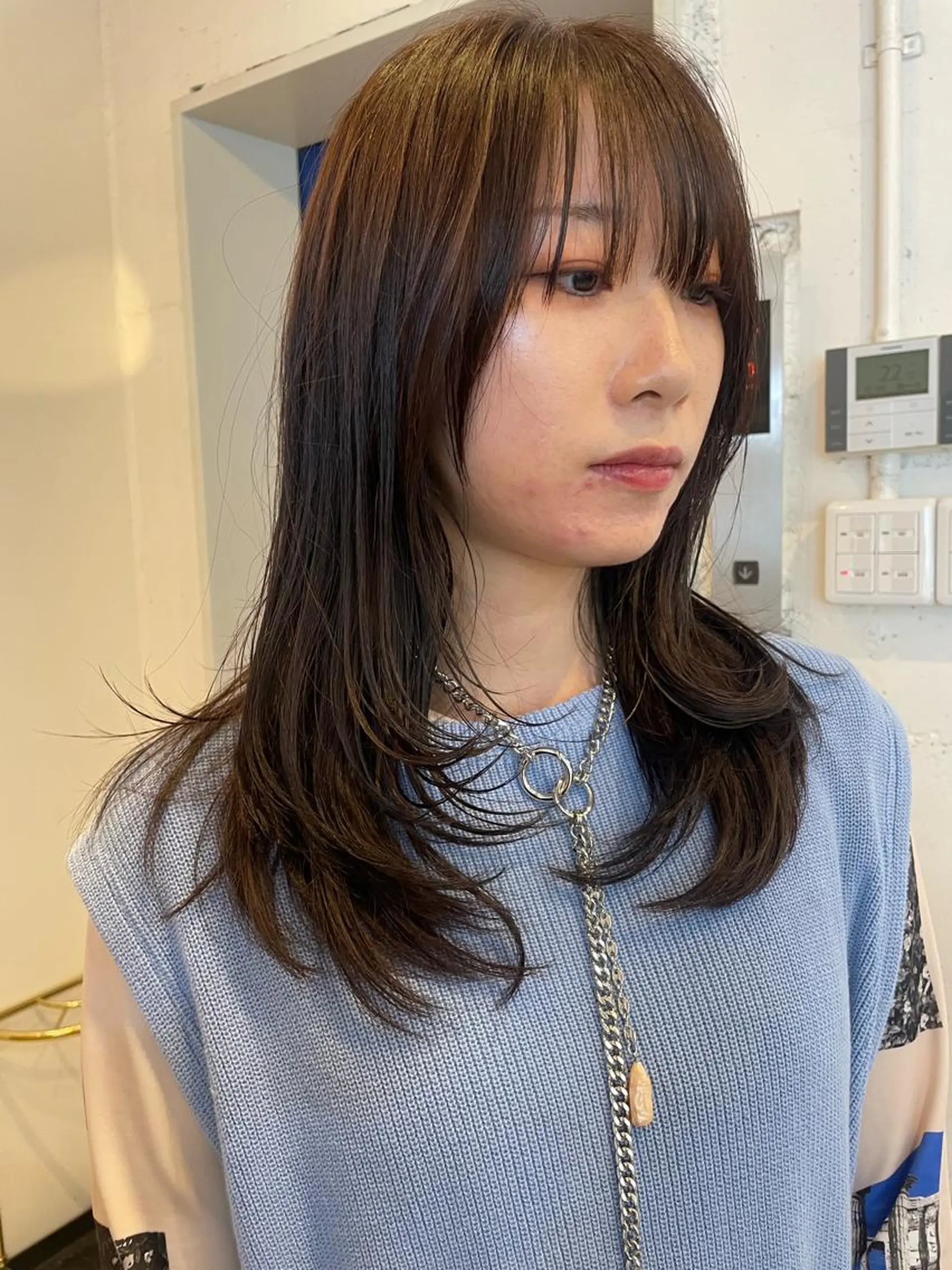 ミディアム カラー レイヤーカット カット ヘアカラー トリートメント レイヤー／似合わせ TAKUYAのヘアスタイル