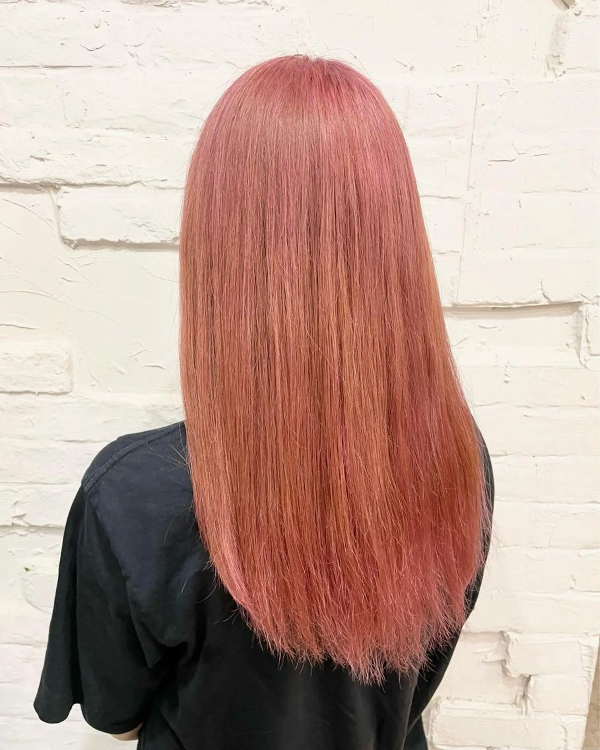 ロング カラー カット ヘアカラー トリートメント 【ピンク/韓国ヘア/ ヘアセット】亜海のヘアスタイル