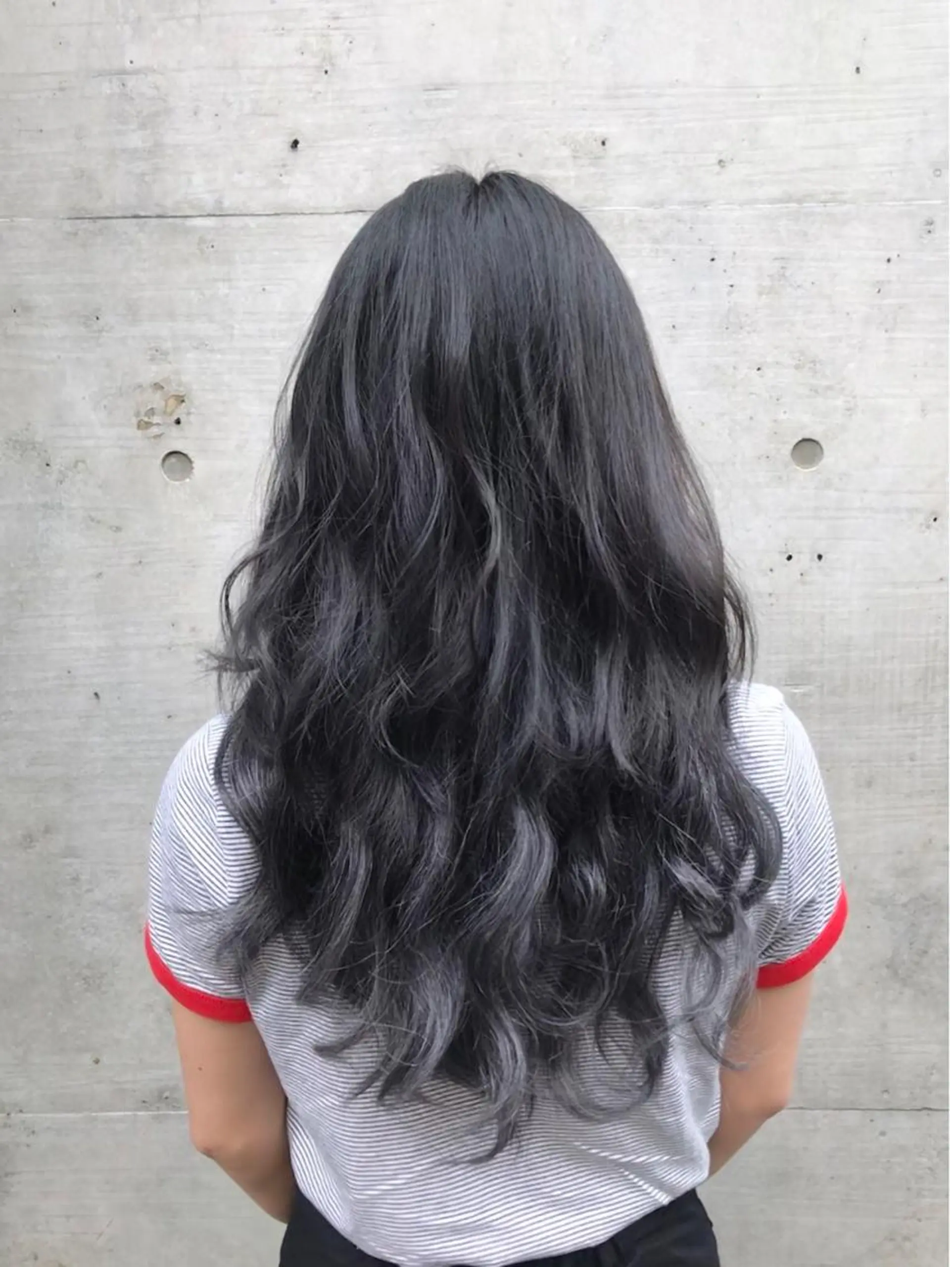 ロング カラー グラデーションカラー エクステ a-o横浜所属・色落ちまでキレイに！ ！女性サロンのヘアスタイル