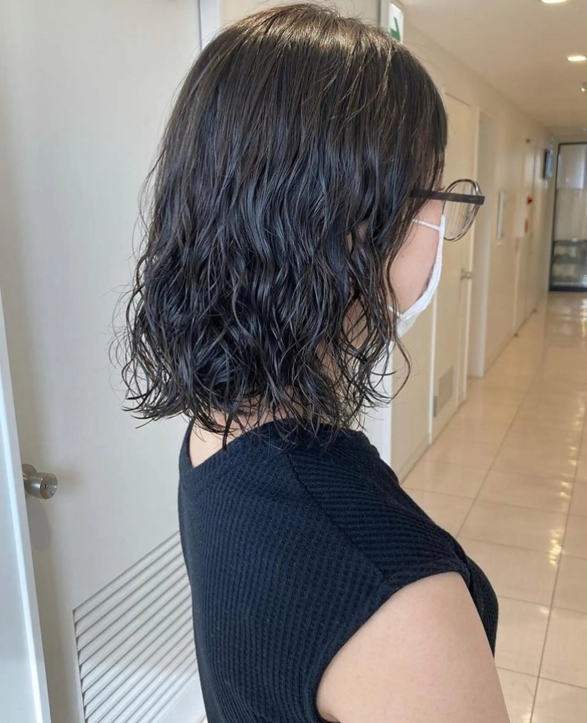 ミディアム パーマ カット パーマ トリートメント nono/パーマ /顔まわりカット🐈のヘアスタイル