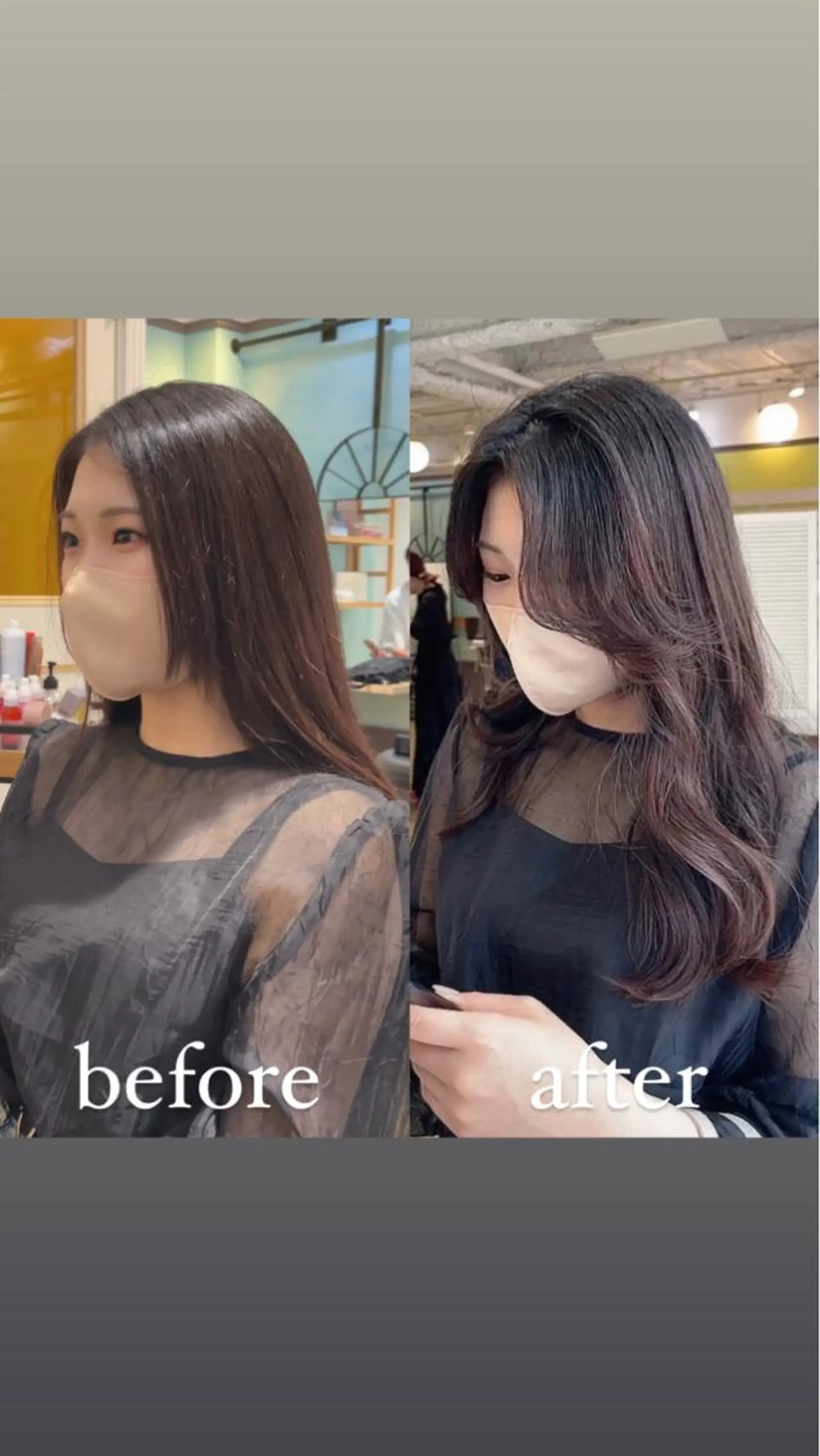 ロング くびれヘア 韓国風ヘア レイヤーカット 小顔カット カット トリートメント ヘッドスパ ヘアセット 大人可愛い透明感🌟 小顔・韓国髪🌟野中のヘアスタイル