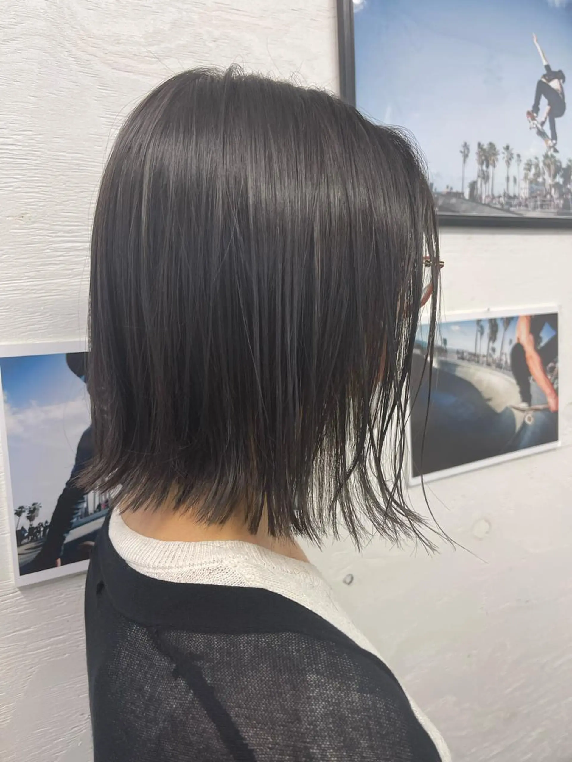 ショート パーマ ストレートパーマ 篠崎 佑季のヘアスタイル