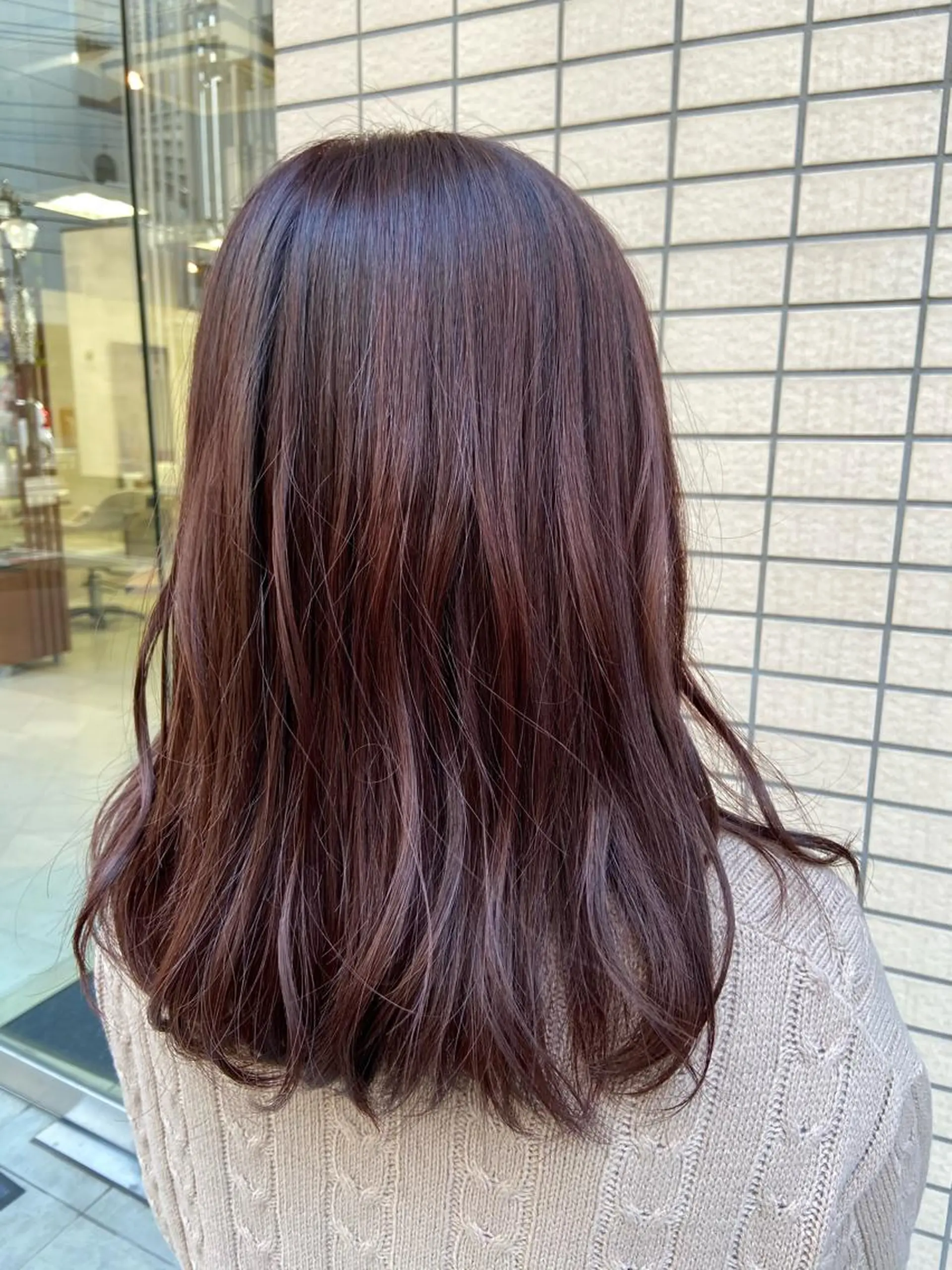 ロング カラー ブリーチ ブラウンカラー ブリーチなしカラー カット ヘアカラー トリートメント 菊地 美憂のヘアスタイル