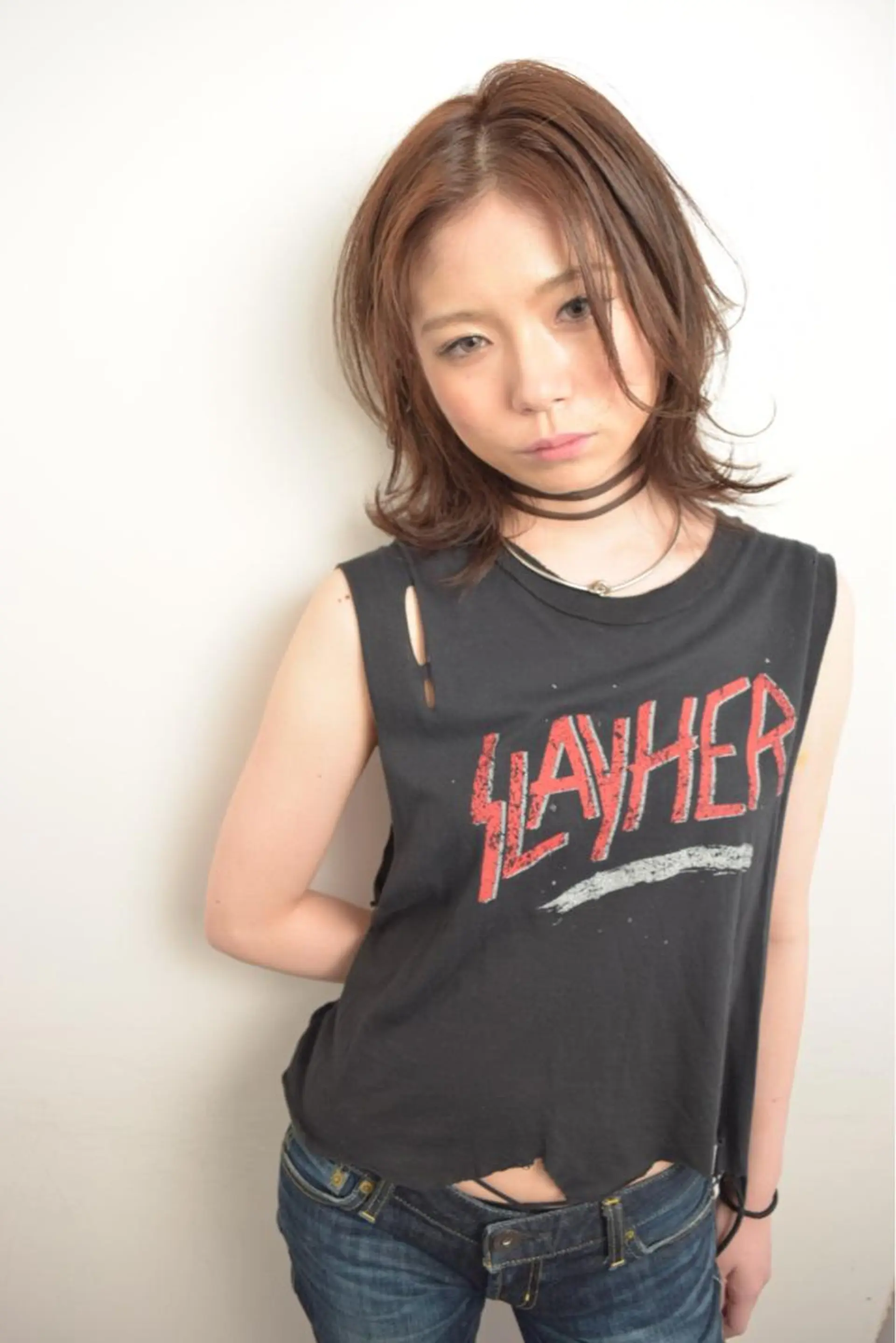 ミディアム カラー パーマ ヘアアレンジ 高橋 隆一のヘアスタイル