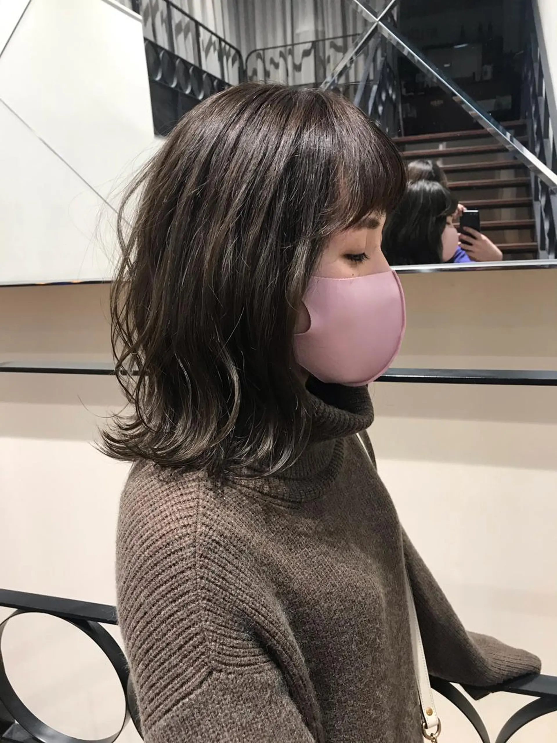 ミディアム カラー 透明感カラー グレージュ ボブ ウルフカット Rondo岐阜公式/ 岐阜No.1髪質改善のヘアスタイル