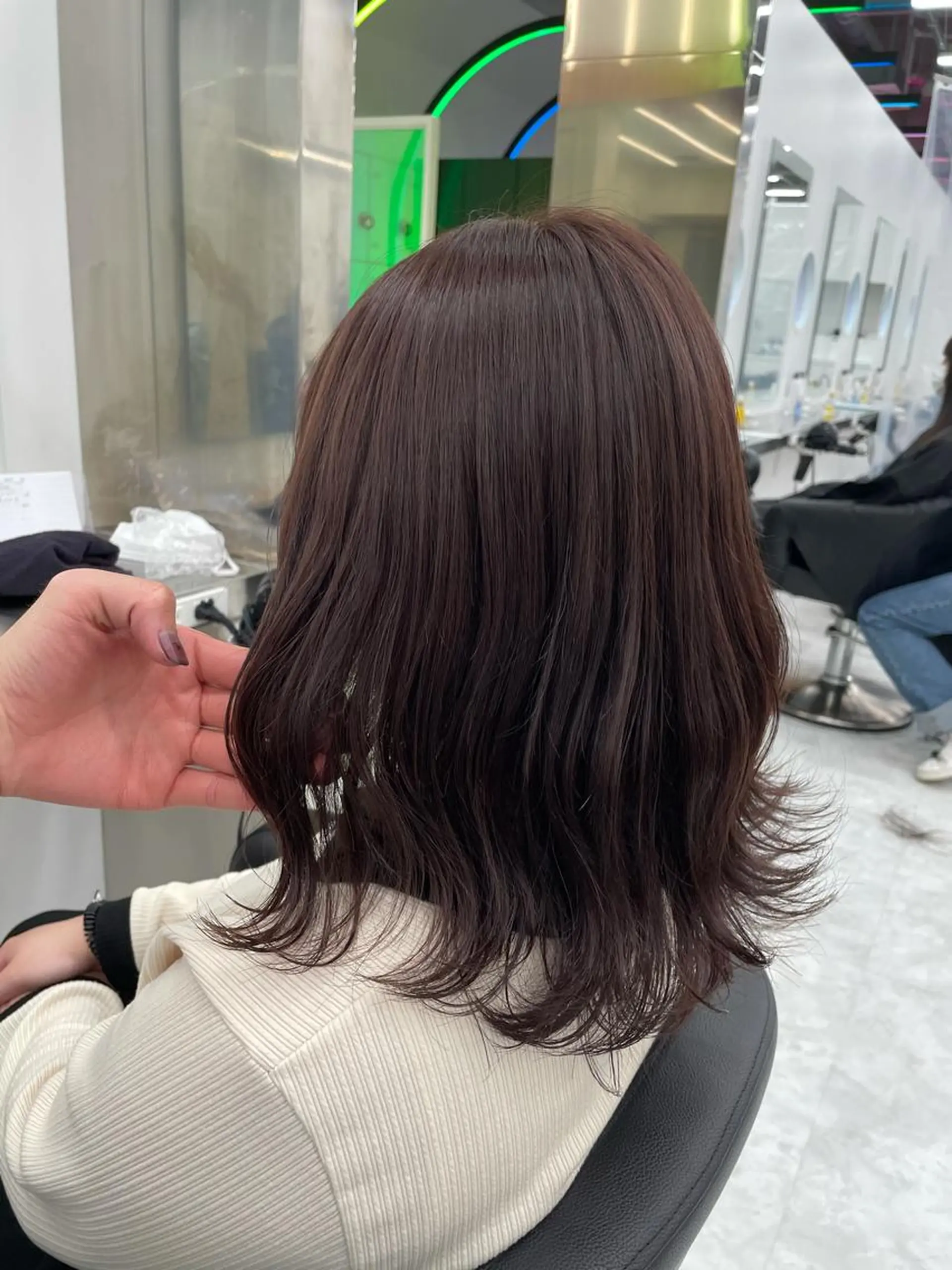 ミディアム カラー ヘアアレンジ salowin新宿East3階所属・艶美髪/髪質改善 /縮毛矯正/木元渓太のヘアスタイル