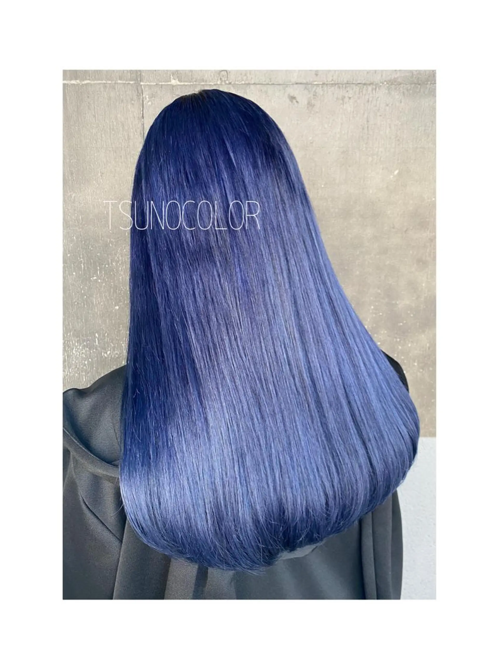 ロング カラー ネイビーカラー ロング カット ヘアカラー トリートメント GARU-ガル-所属・TSUNO🦖 派手髪/オタク美容師のヘアスタイル