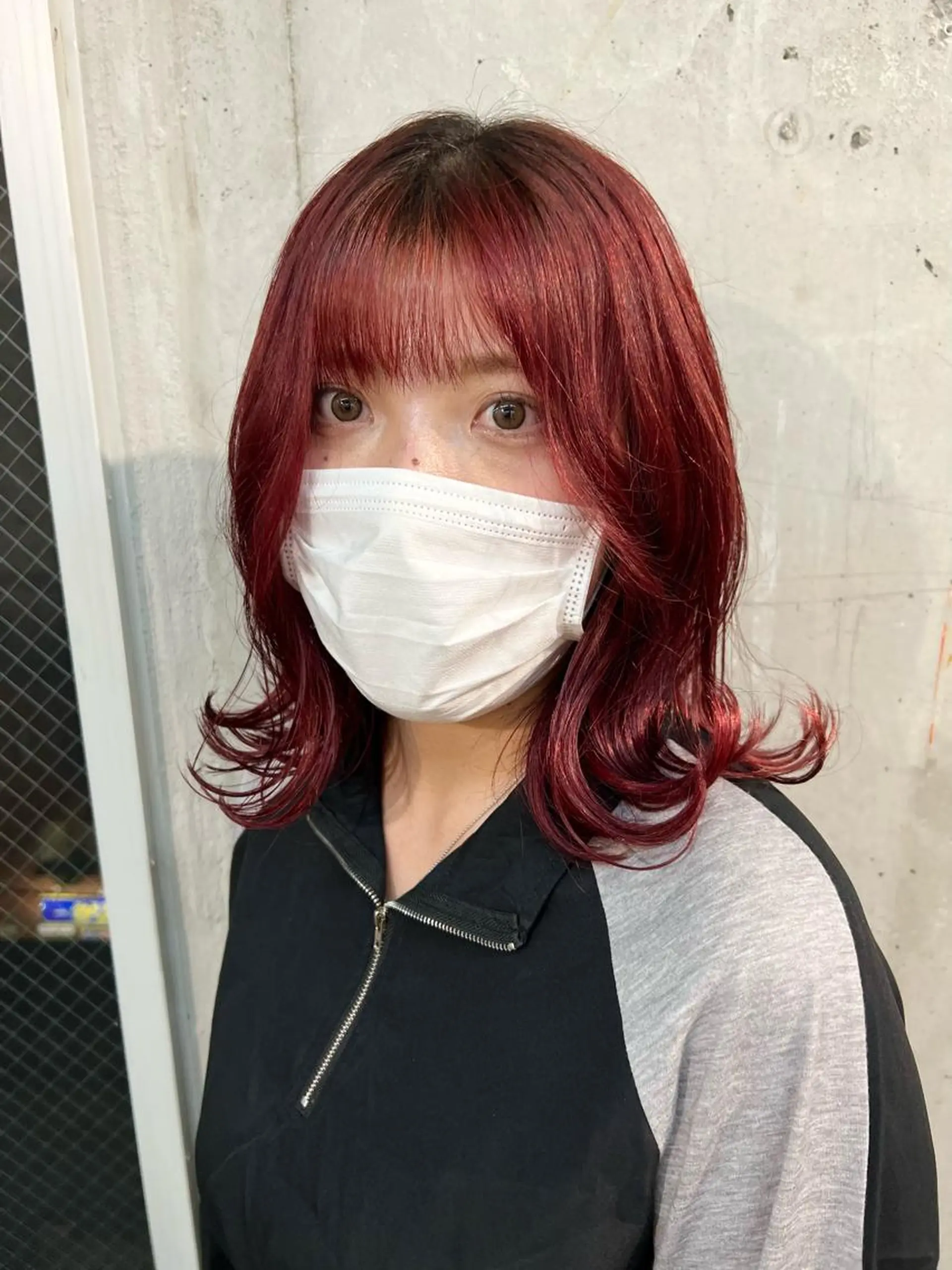 ミディアム カラー レッドカラー ヘアカラー Ayaka🩰🎀 ガーリー/暖色♡のヘアスタイル