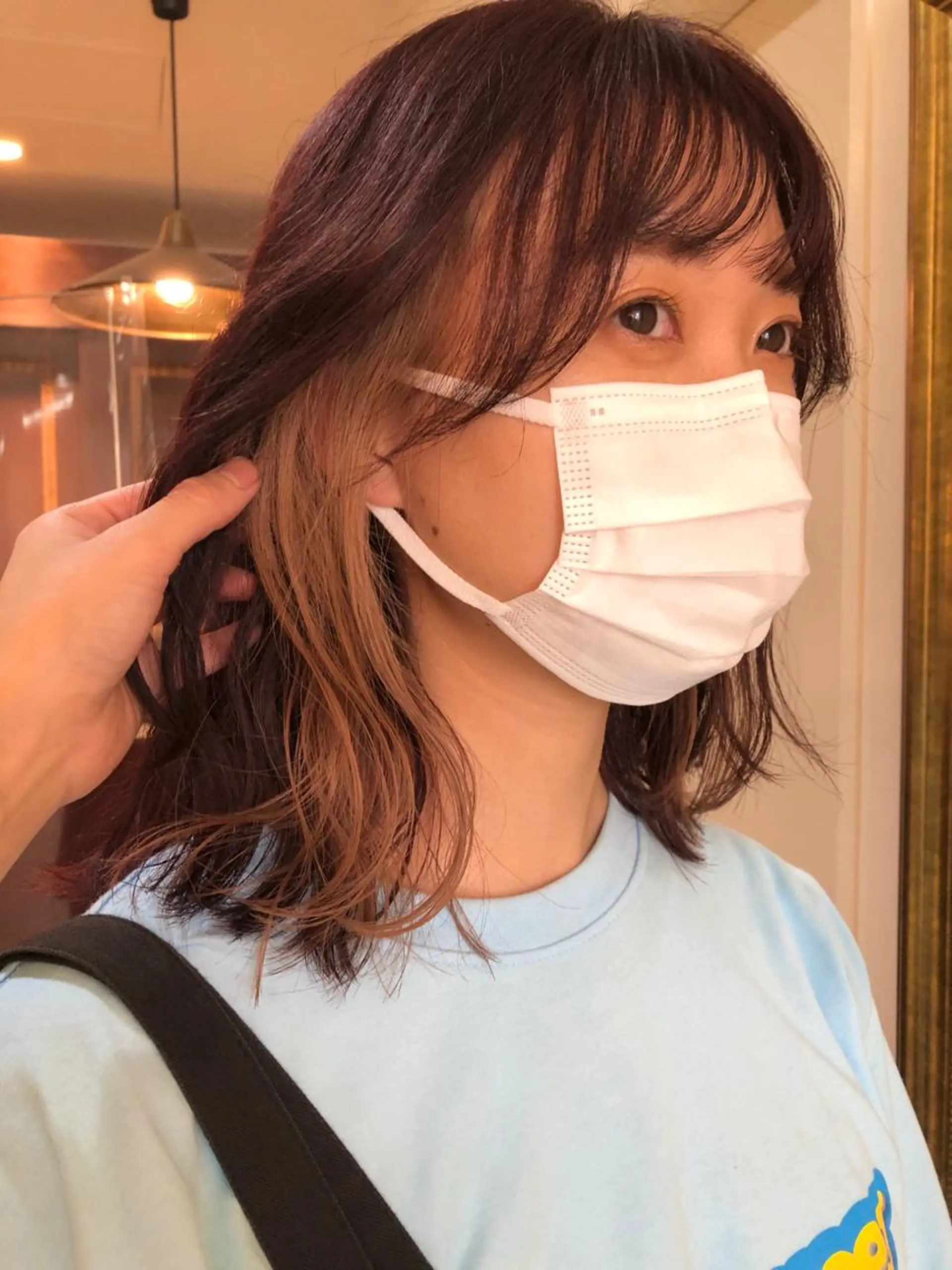 ミディアム ボブ 顔周りカット 似合わせカット ショート/パーマ/ カラー/FUKOのヘアスタイル