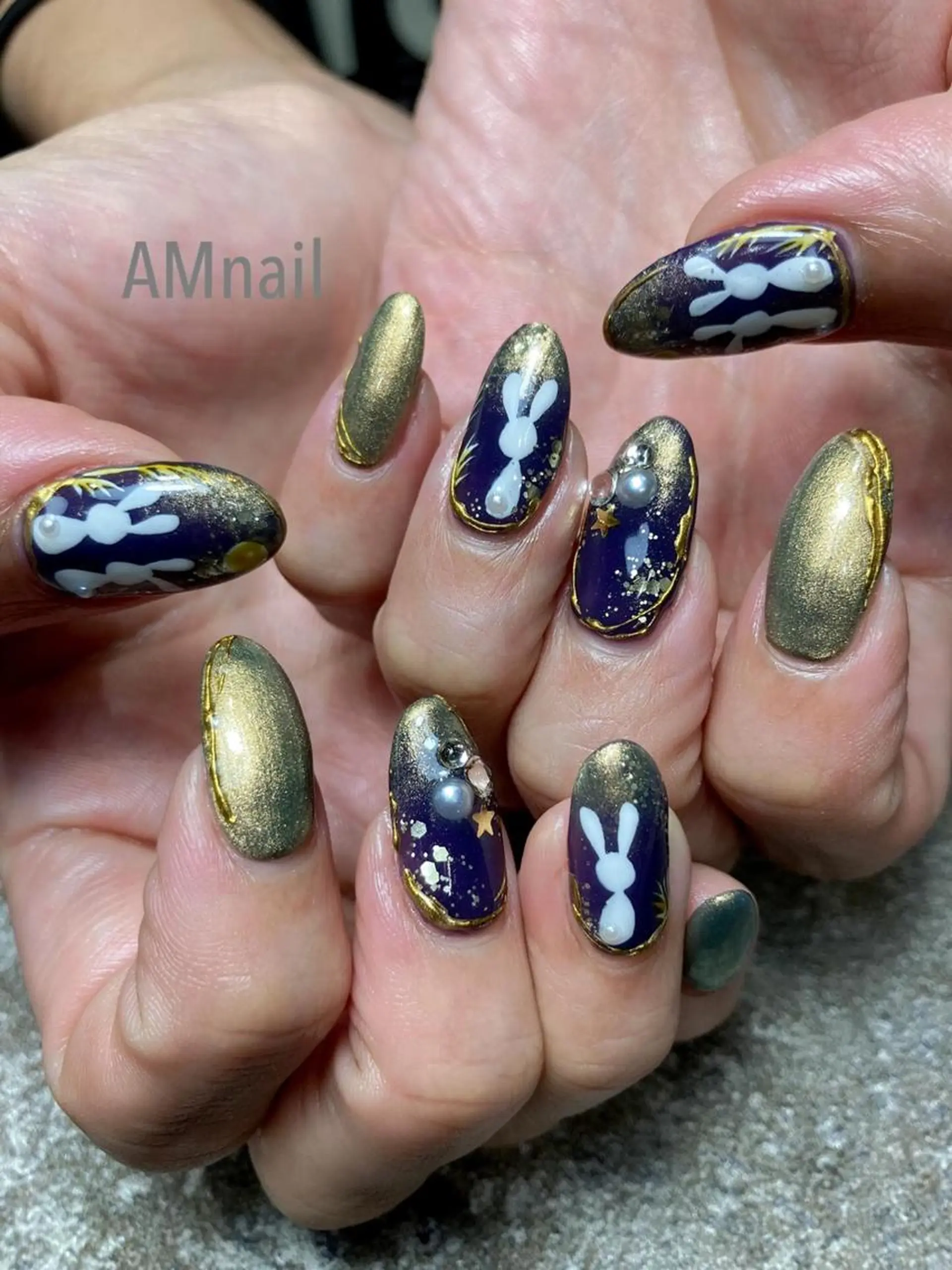 ネイル アートネイル 持ち込み ハンドネイル Am:nail 柏 SUE（スゥ）のネイルデザイン