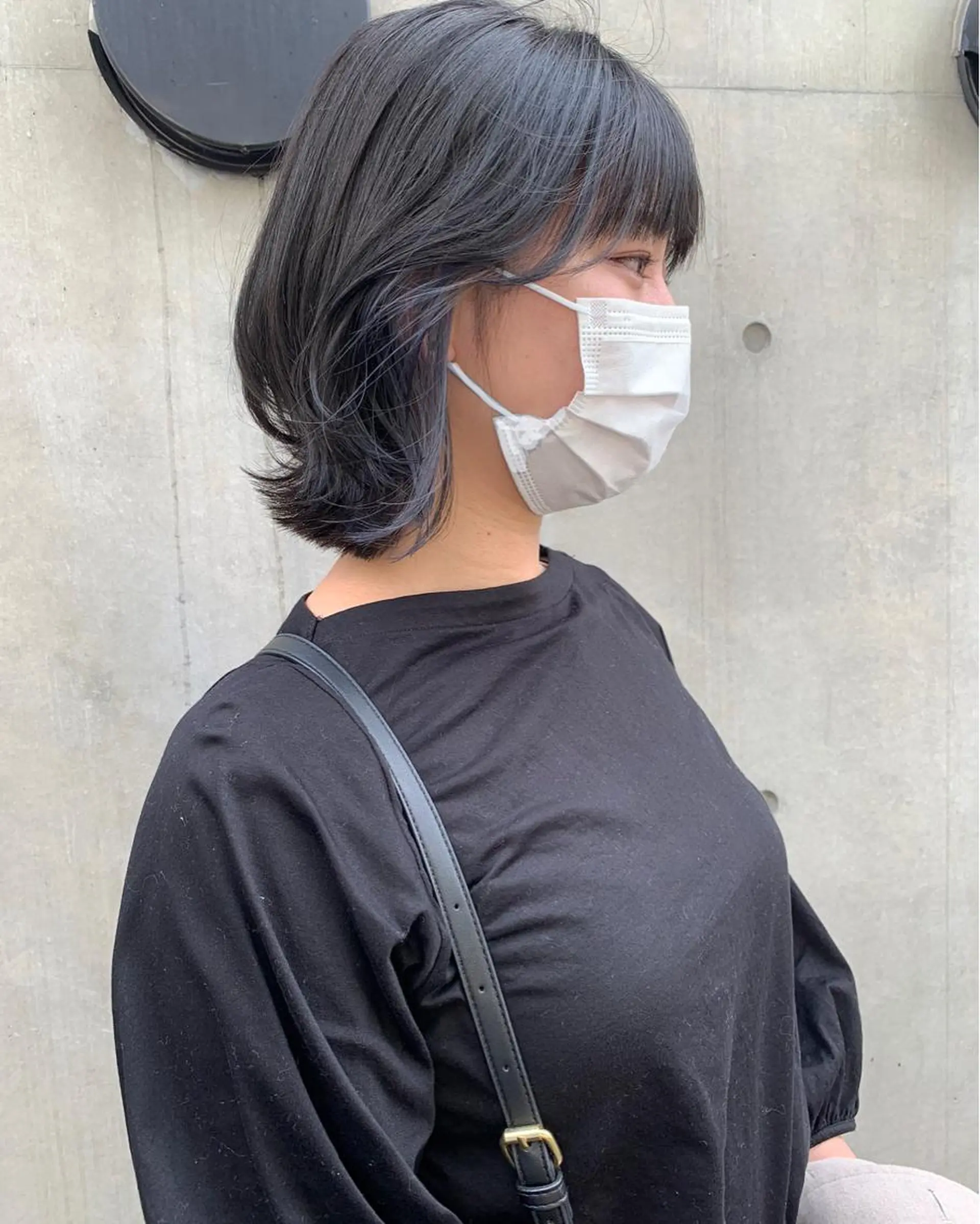 ショート カラー ブルーカラー インナーカラー シルバー 柔らかブラウン/顔周 りレイヤー♡ユウシのヘアスタイル