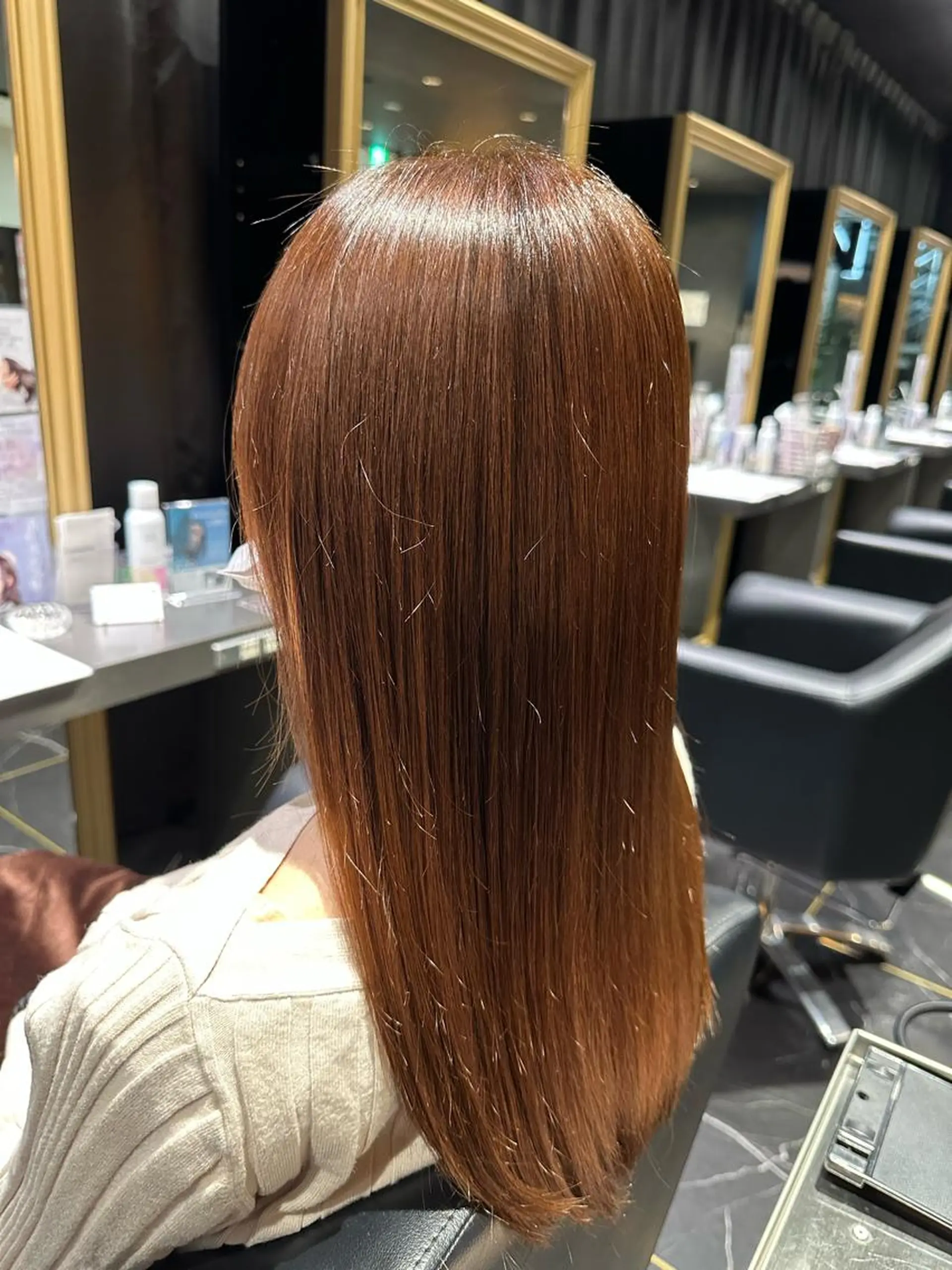 ミディアム カット ヘアカラー トリートメント ボブスタイル/ 透明感カラー/八幡のヘアスタイル