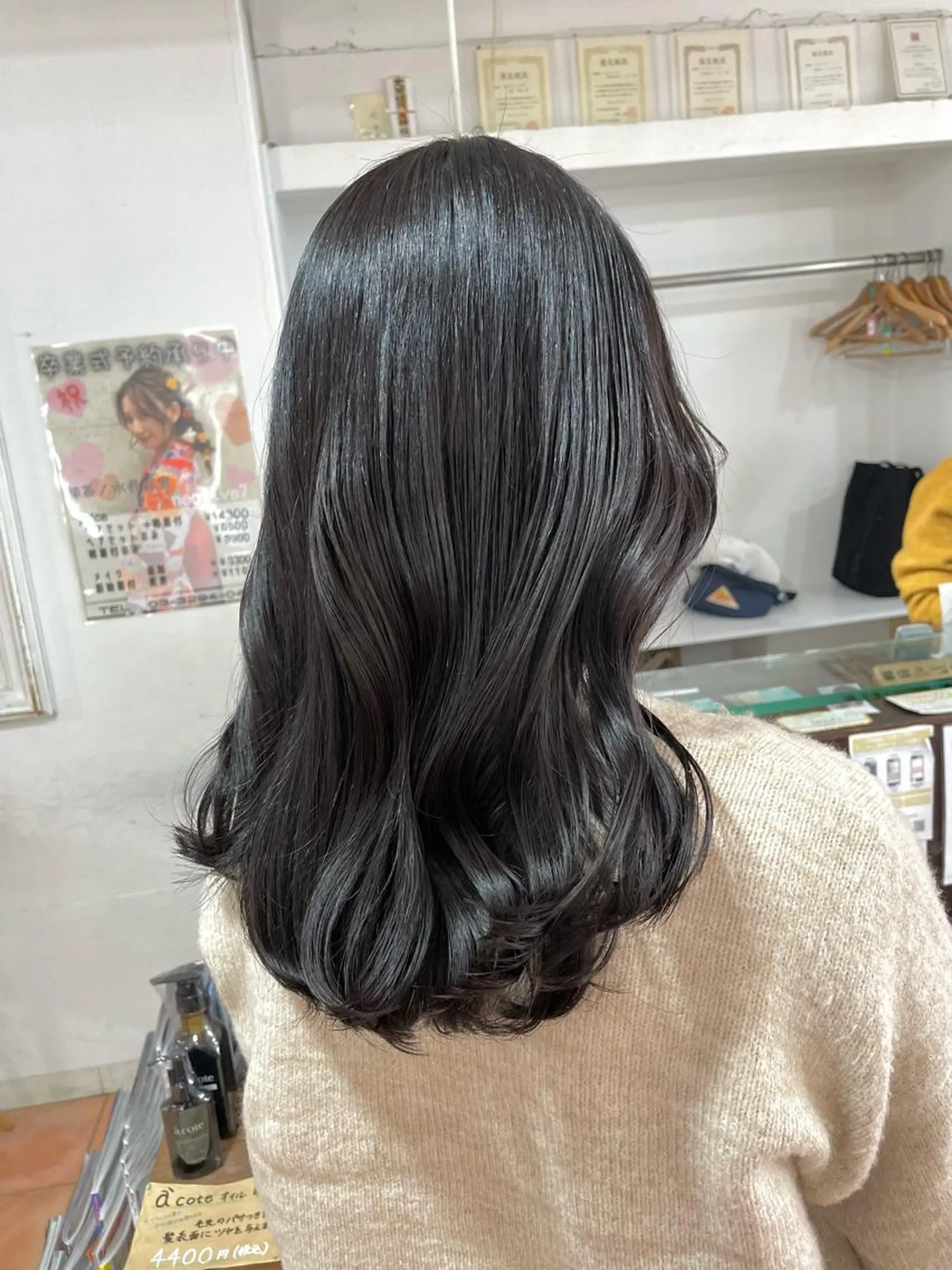 セミロング カラー 透明感カラー 🦋透明感 艶カラー Rie🦋のヘアスタイル