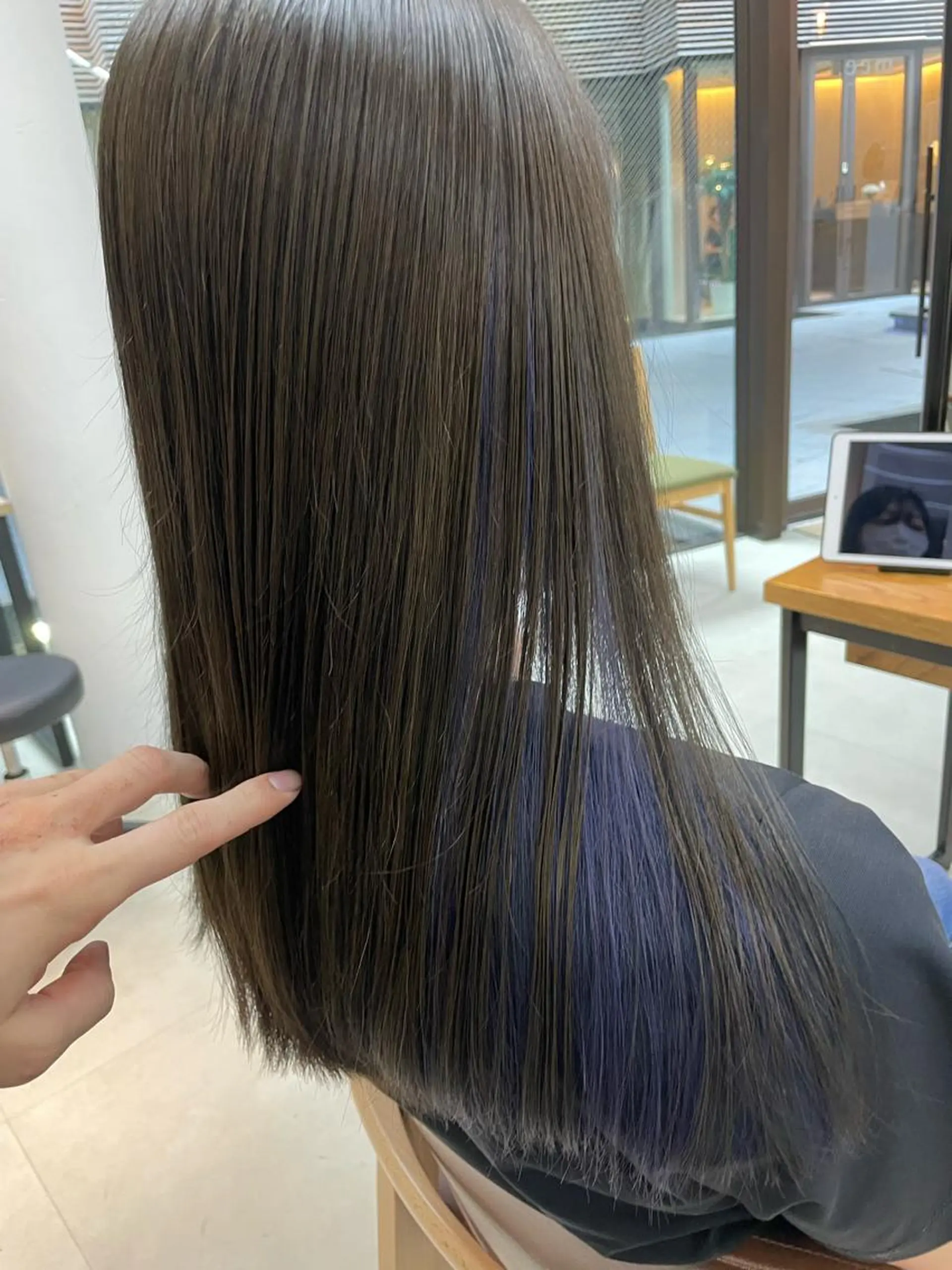 ロング カラー ブルーカラー mee.表参道所属・ボブ/ショート /パーマ/shinのヘアスタイル