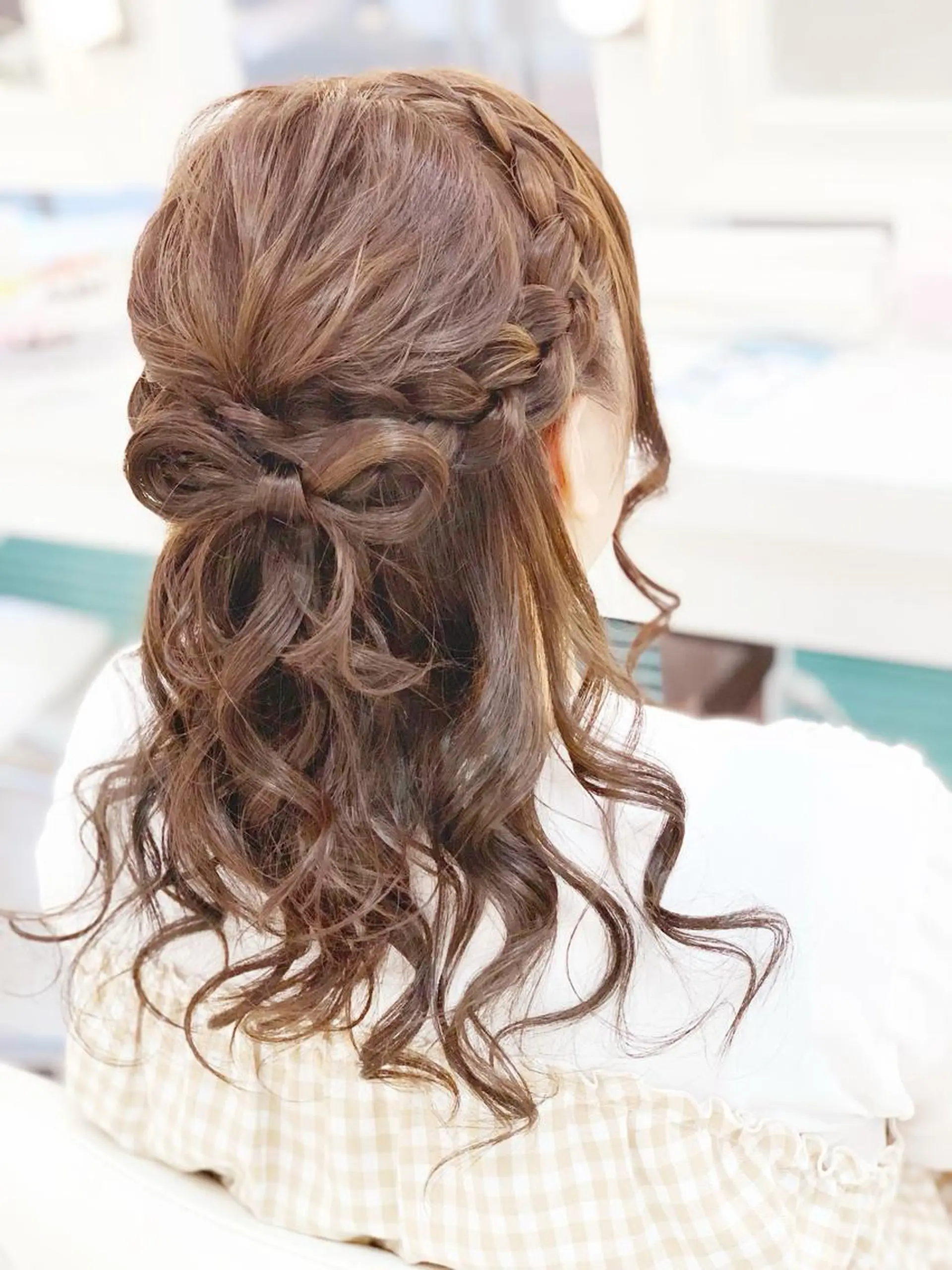 ロング ヘアアレンジ ハーフアップ ベストシーン 新浦安のマツエク・マツパデザイン