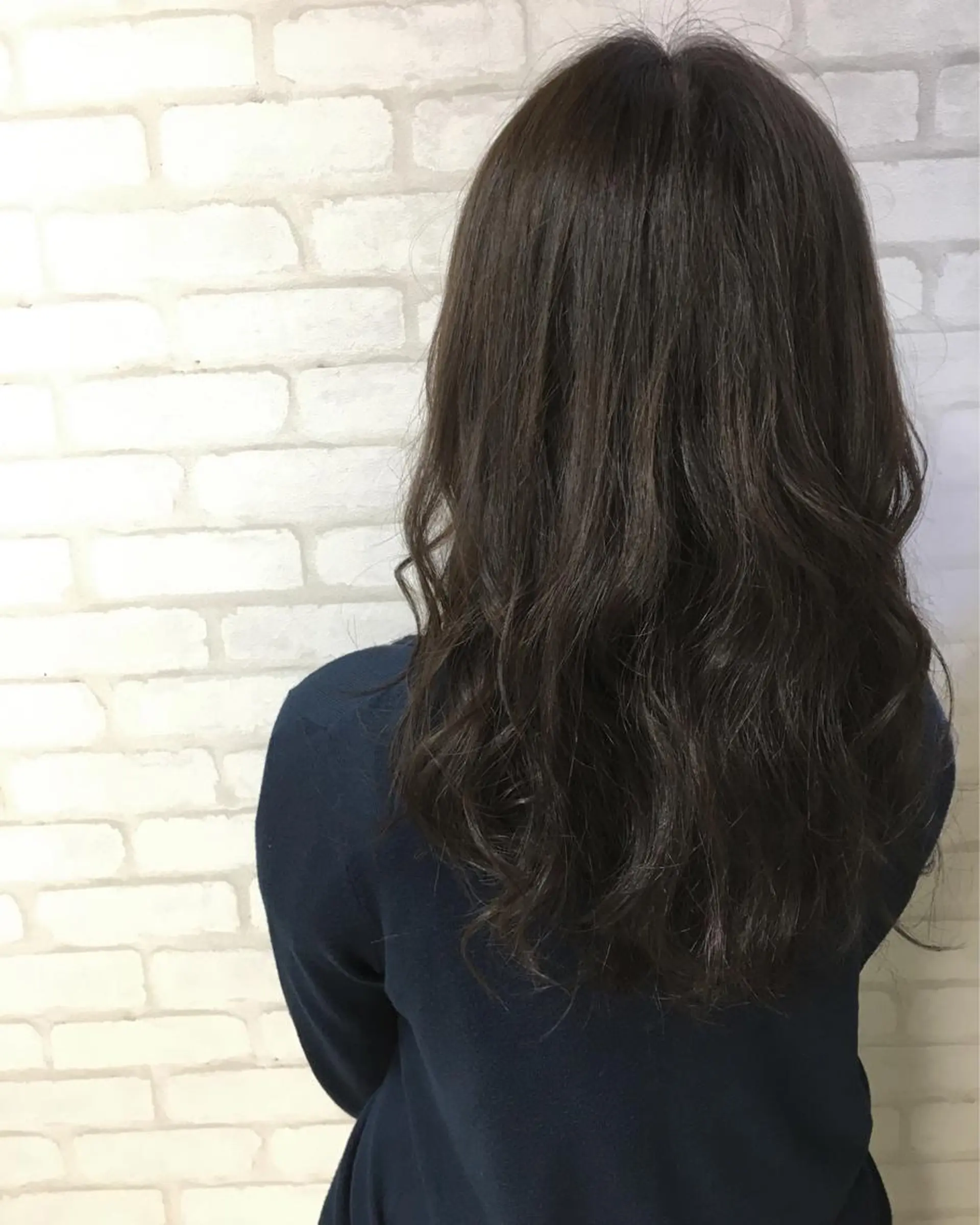 セミロング カット パーマ brace 立花のヘアスタイル