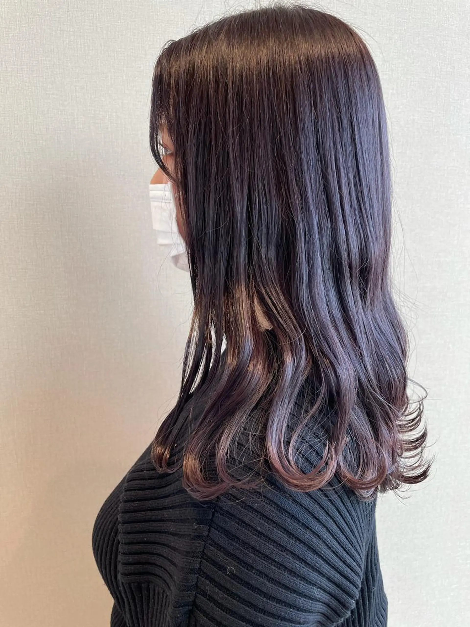 ロング カラー 透明感カラー バイオレットカラー gotoday　shaire　saron所属・miu. ボブ/透け感カラーのヘアスタイル