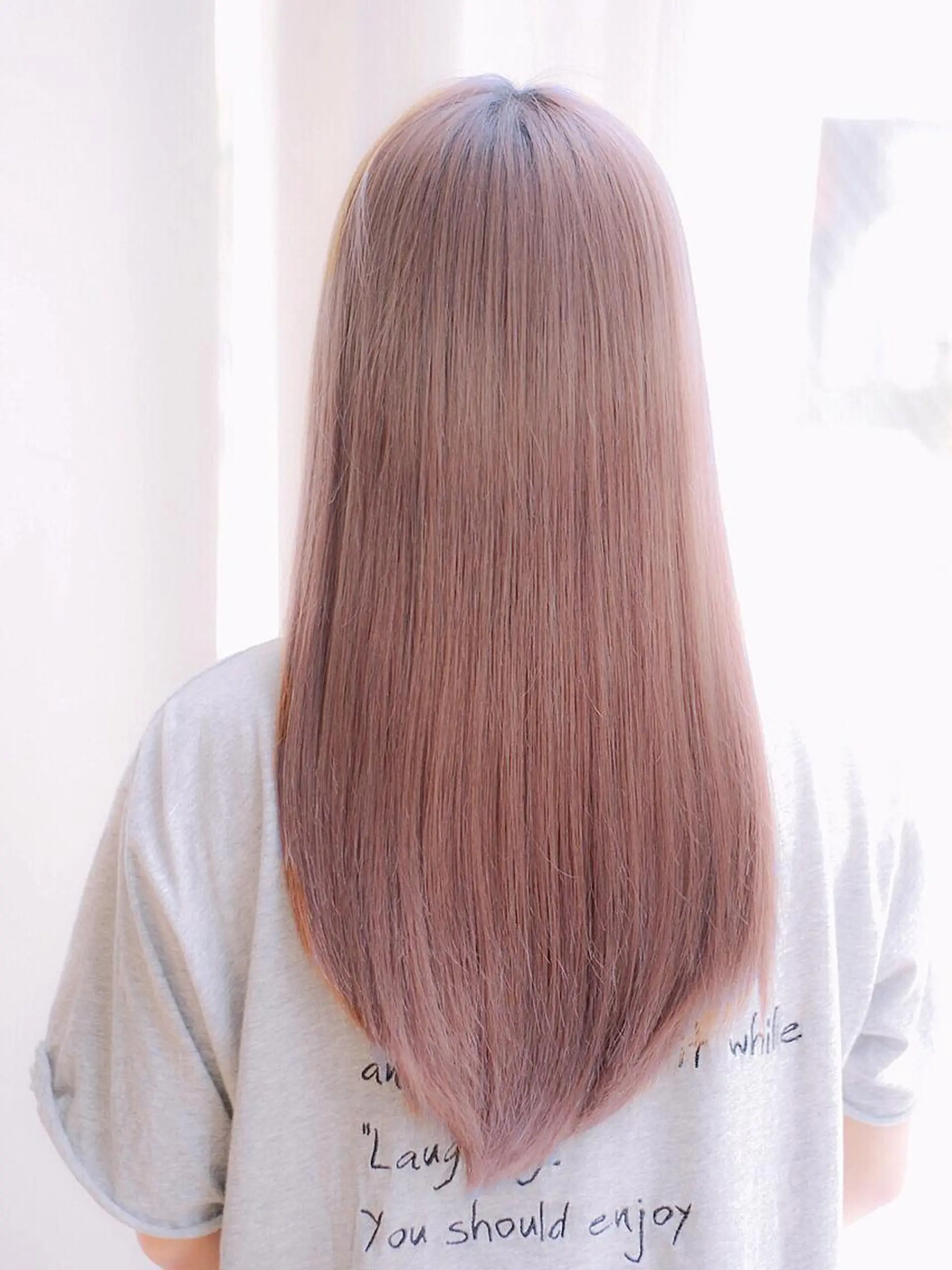 ロング カラー パーマ ヘアアレンジ ピンクカラー VIVIE【ヴィヴィ】所属・髪質改善/韓国風 レイヤー/田村祐樹のヘアスタイル