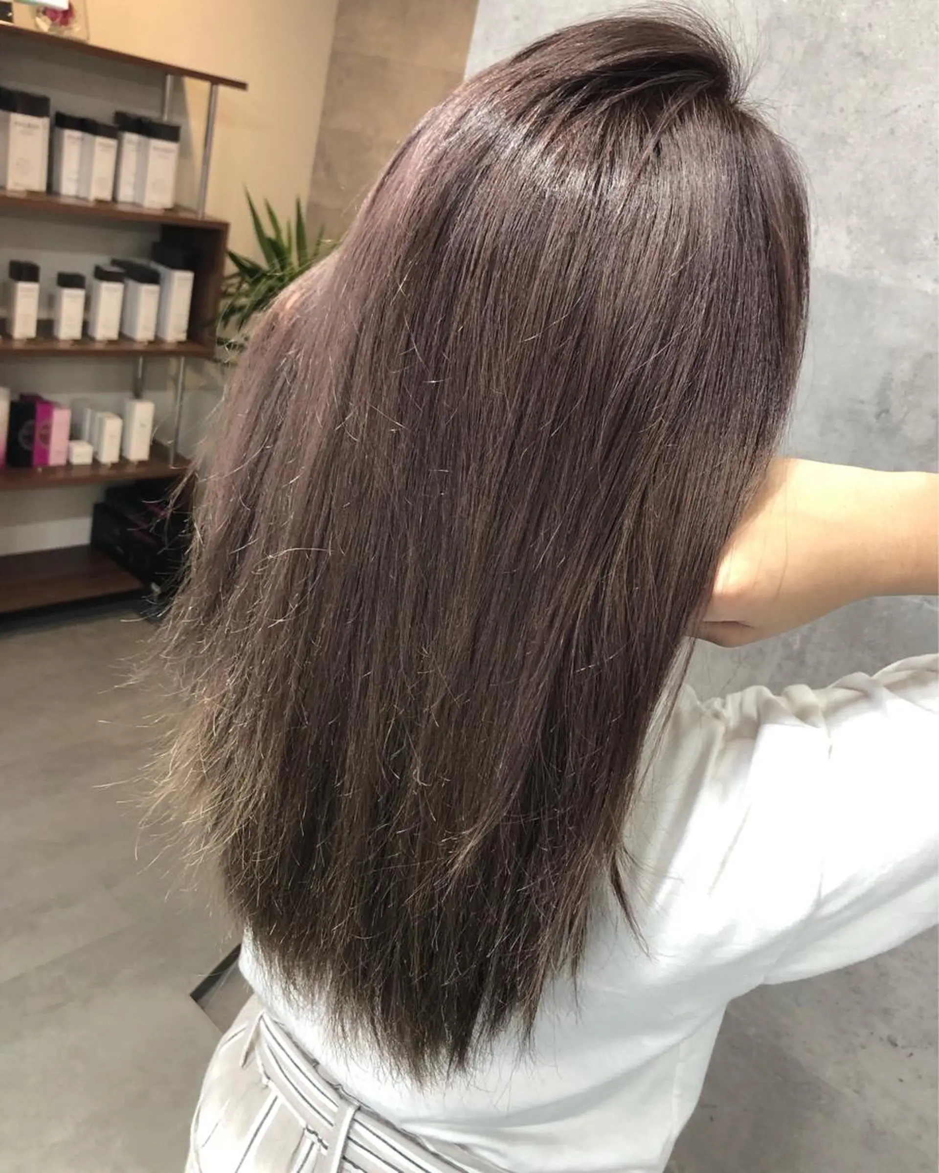 ミディアム カラー 髪質改善 中川 翔のヘアスタイル