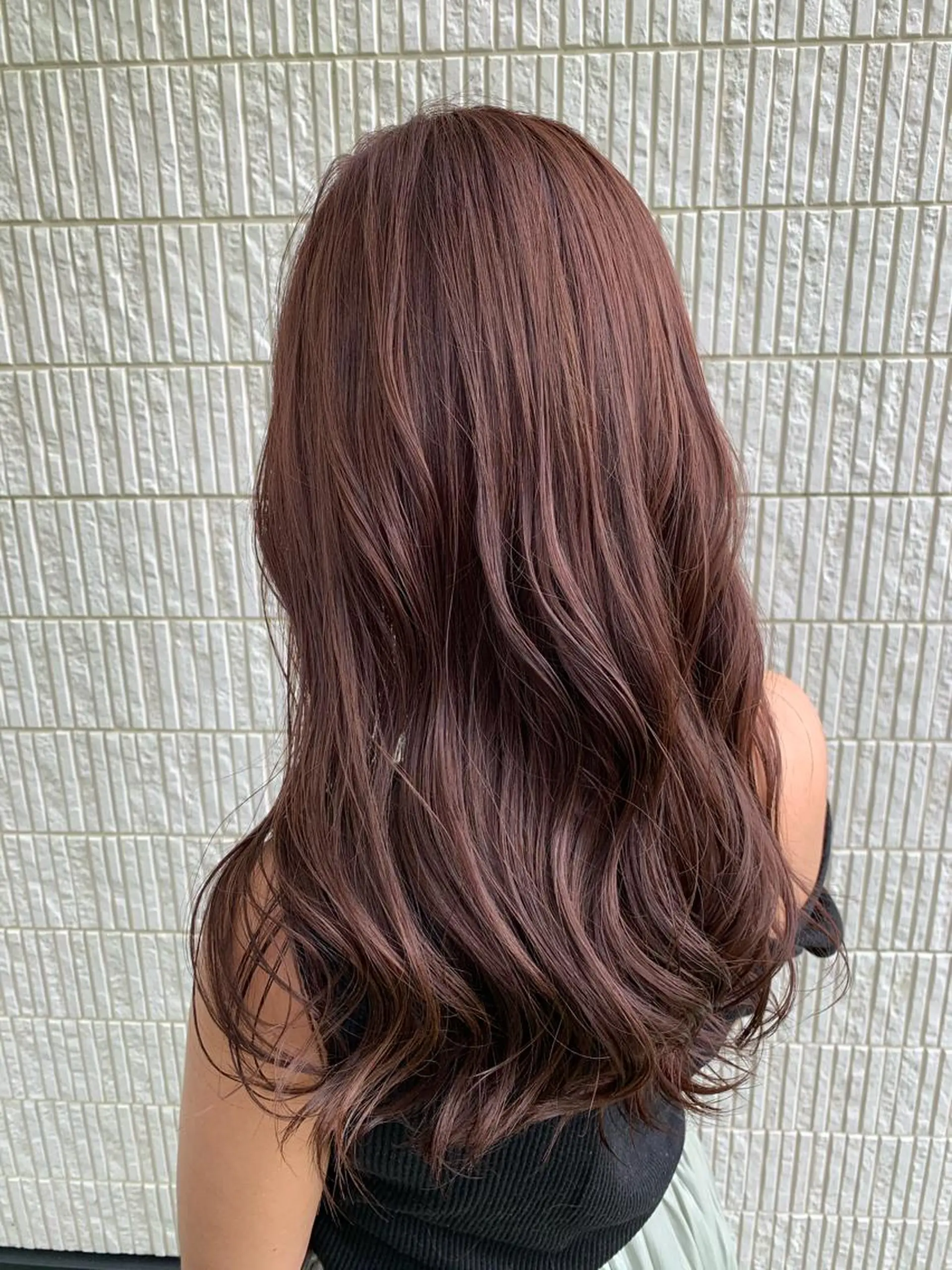 セミロング カラー ベージュカラー ピンクカラー ピンクベージュ カット ヘアカラー 古畑 佑悟のヘアスタイル