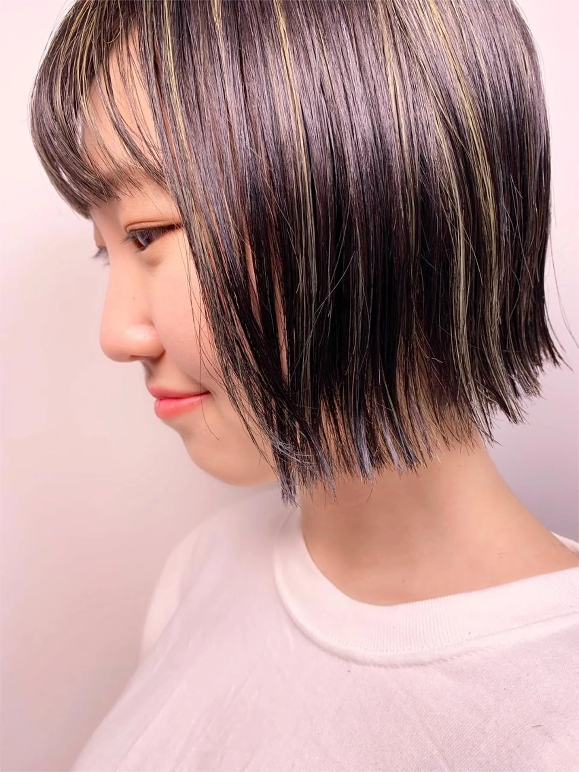 ショート カラー ハイライトカラー ボブ ハイライト tension 【テンション】のヘアスタイル