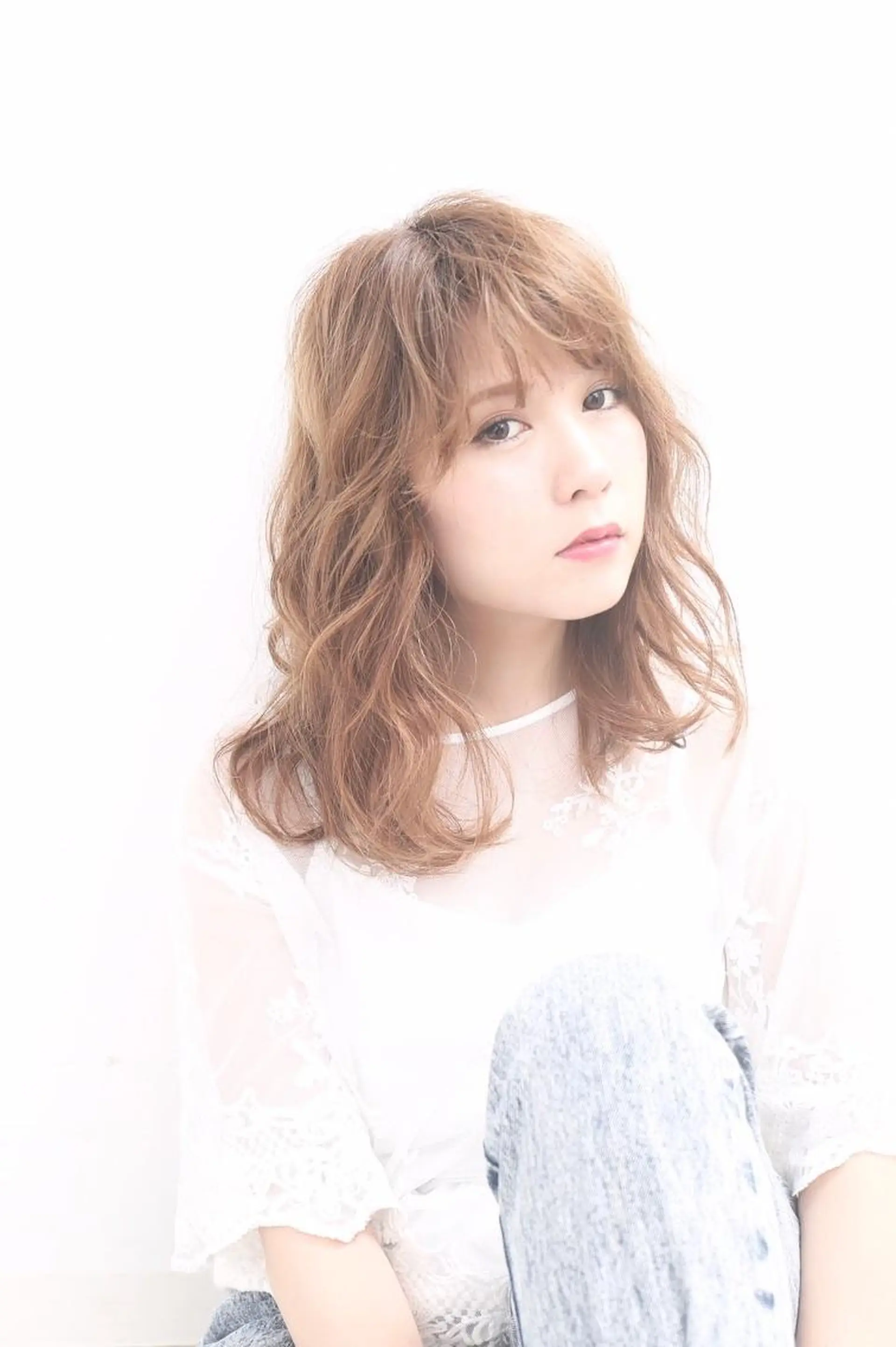 ミディアム カラー パーマ 山下 直人のヘアスタイル