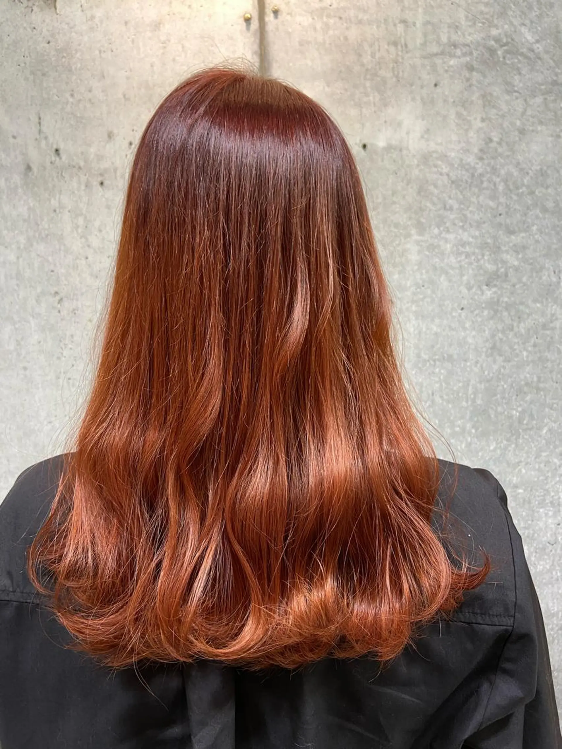 セミロング カラー ベージュカラー オレンジ オレンジベージュ 暗髪/艶髪/Ono .のヘアスタイル